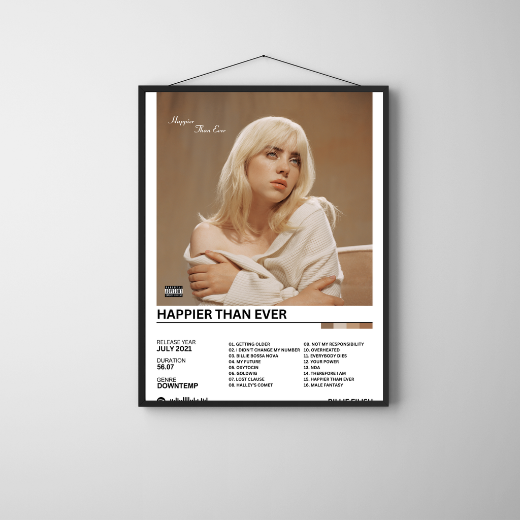 Happier Than Ever - Billie Eilish | PosterStudio Album Collection