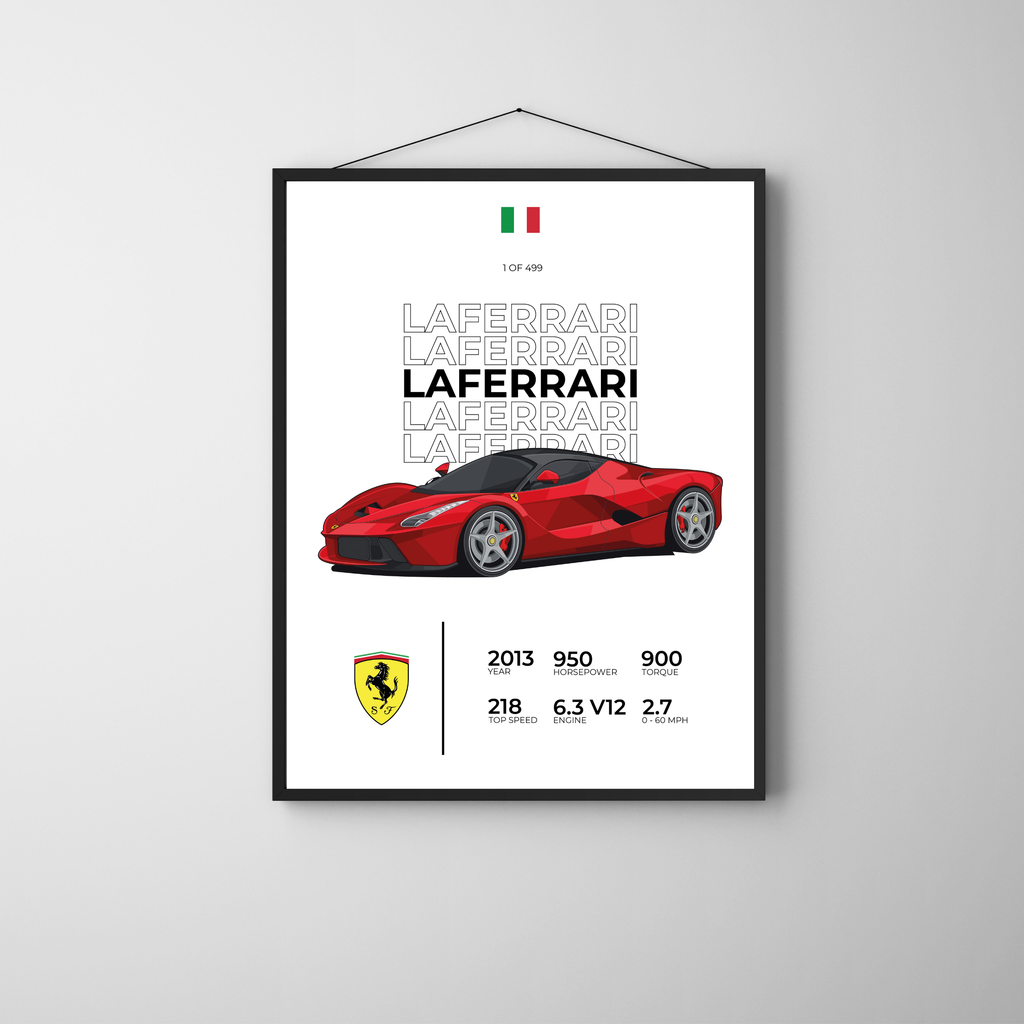 Ferrari LaFerrari Stat | PosterStudio Automotive Collection