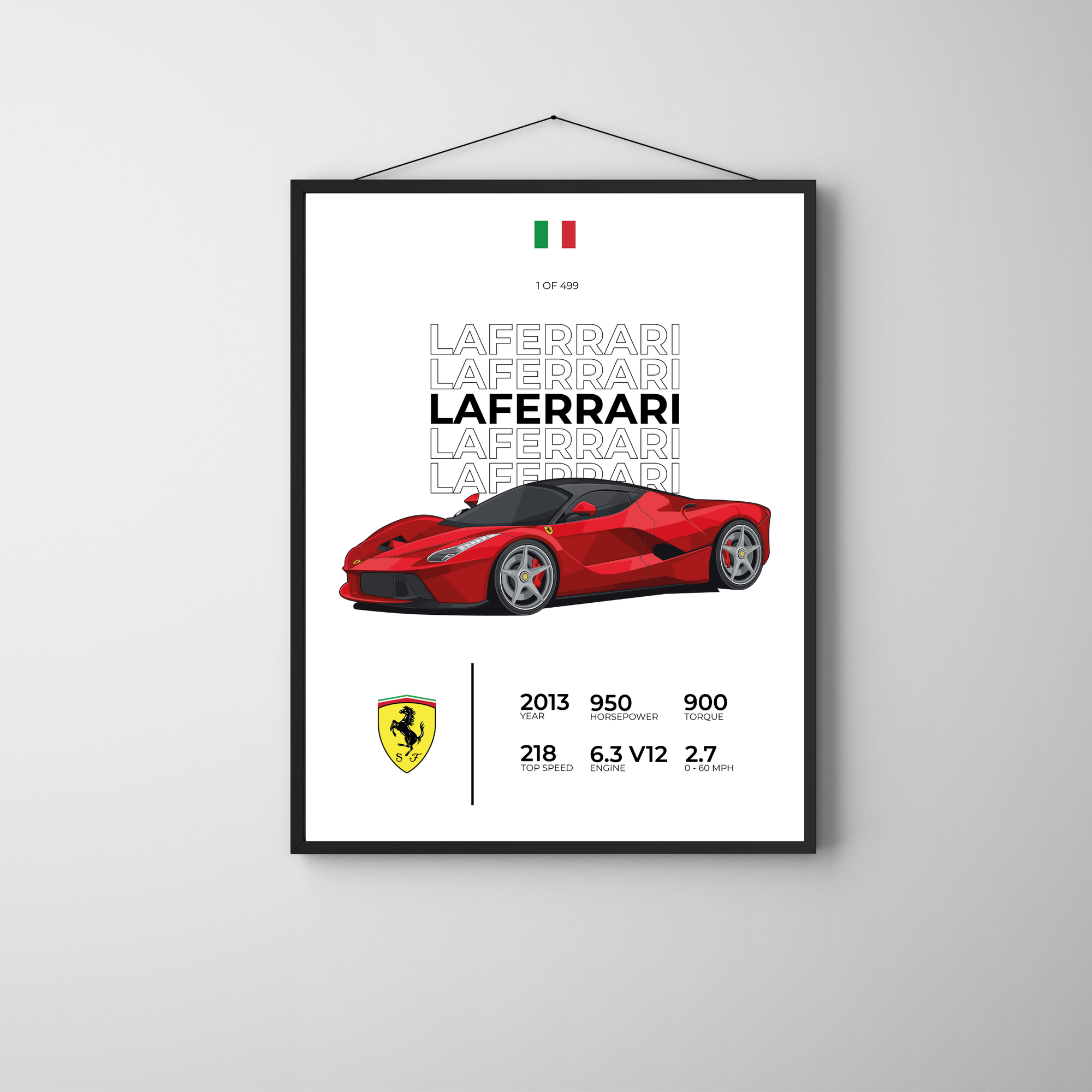 Ferrari LaFerrari Stat | PosterStudio Automotive Collection