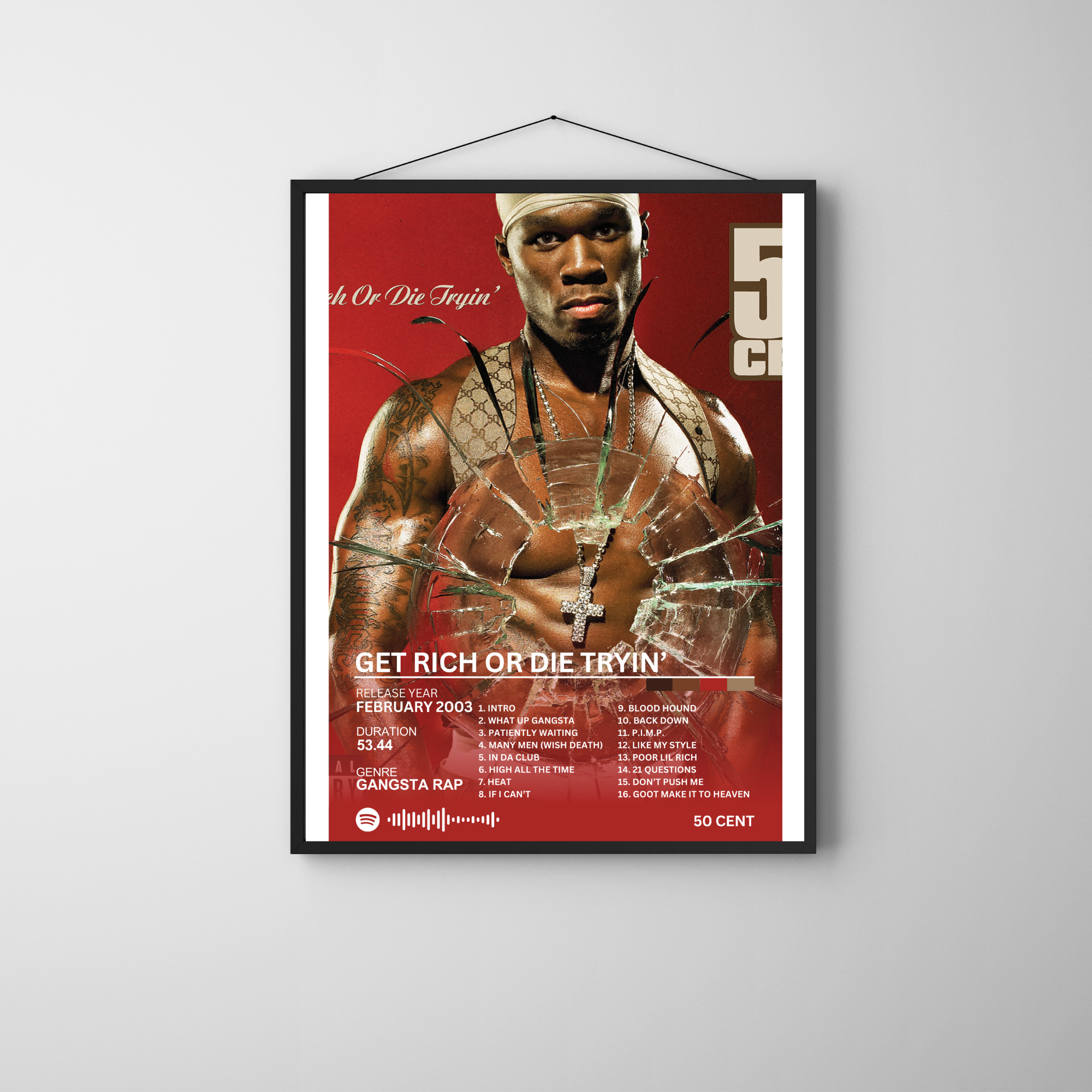 Get Rich or Die Tryin' - 50 Cent 2 | PosterStudio Album Collection