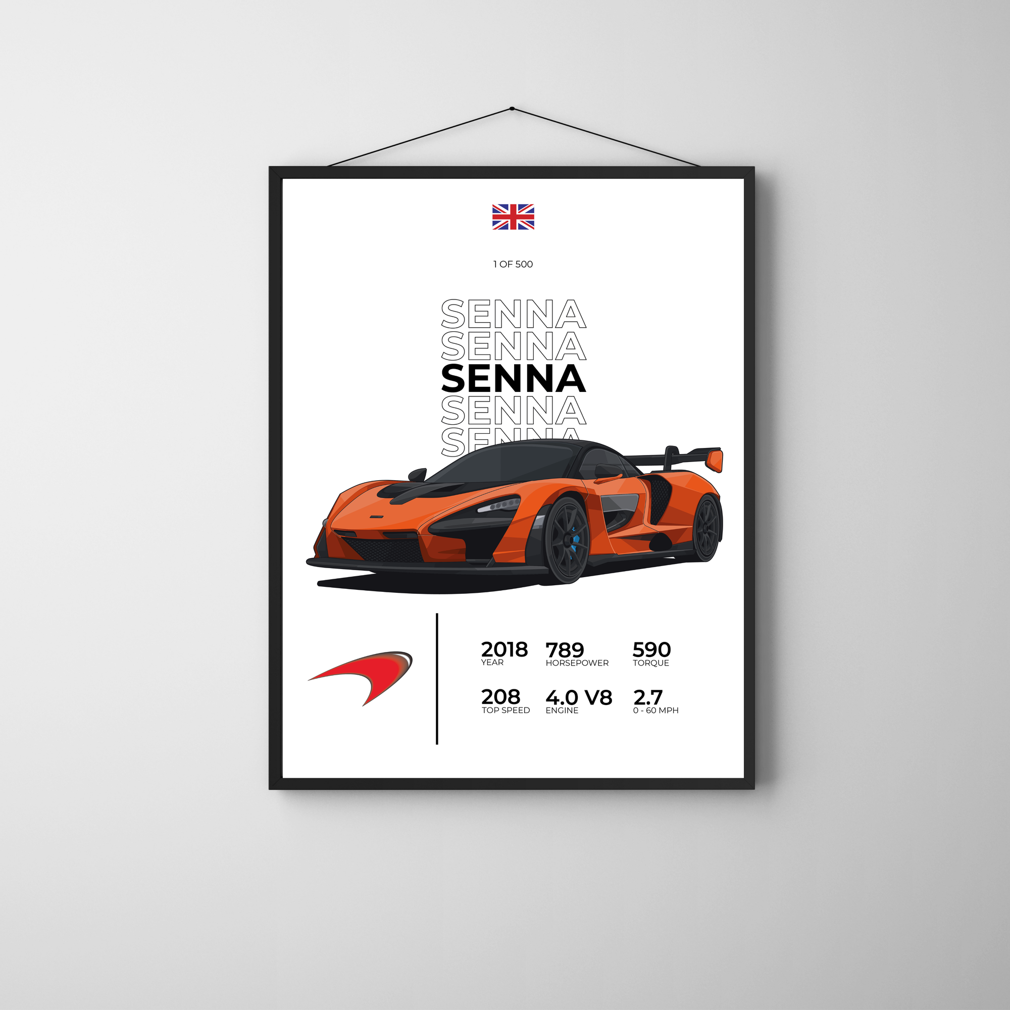 McLaren Senna Stat | PosterStudio Automotive Collection