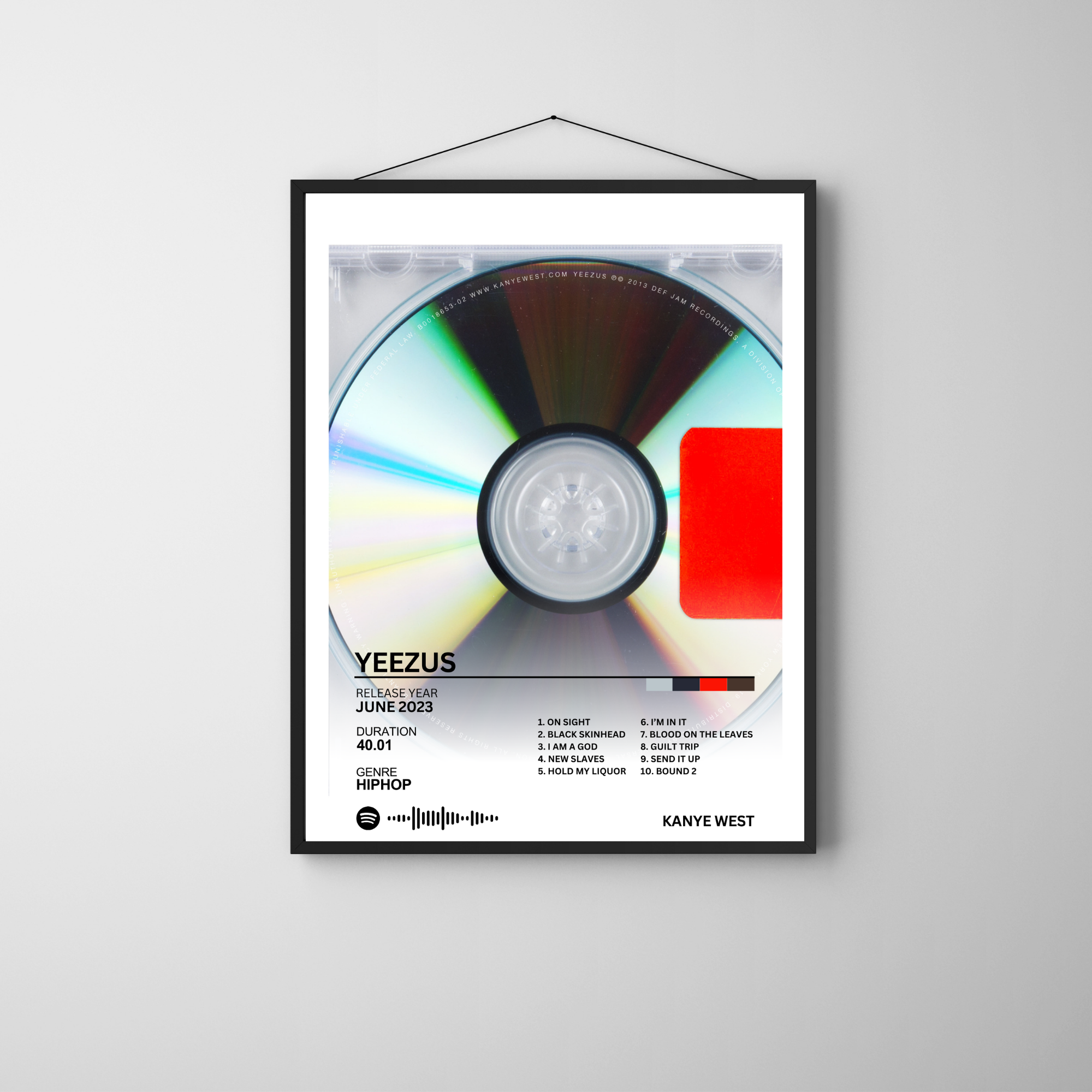 Yeezus - Kanye West 2 | PosterStudio Album Collection
