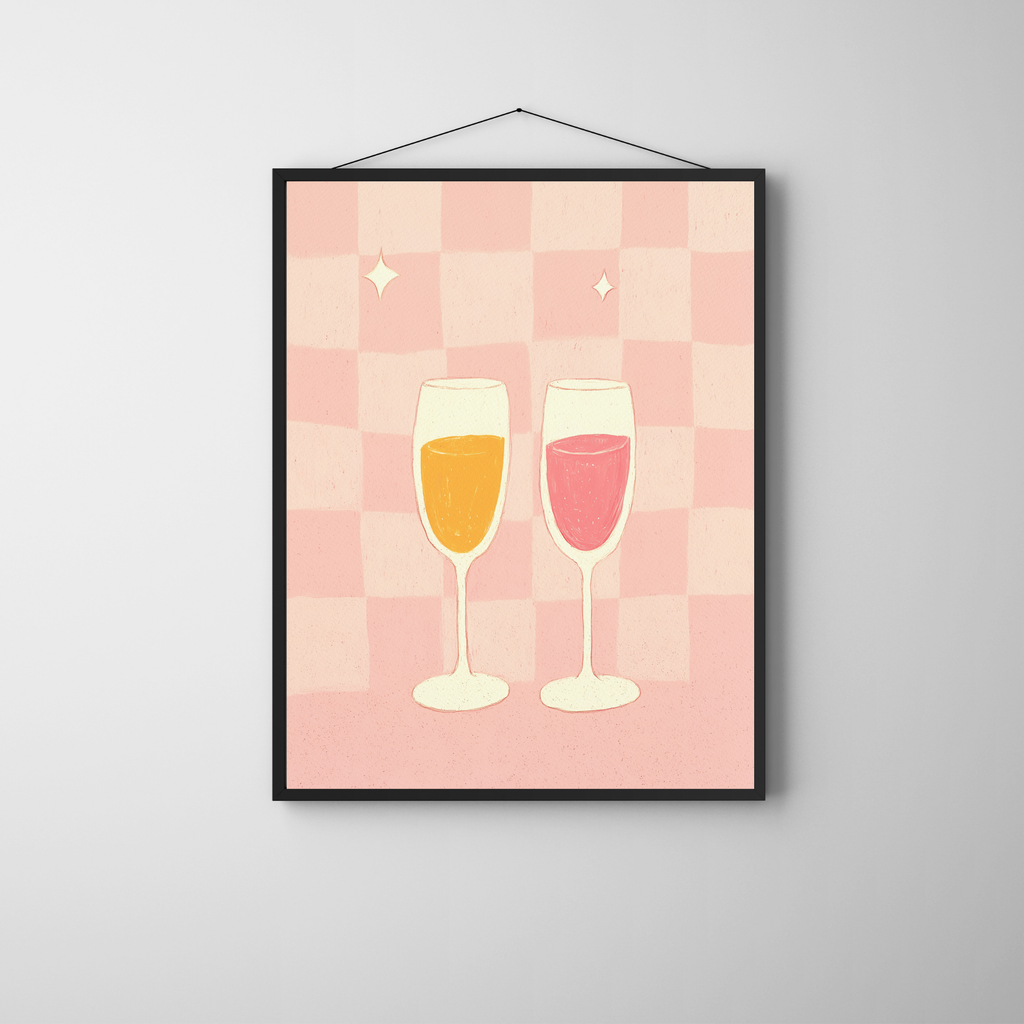 Prosecco Glasses | PosterStudio Dopamine Collection