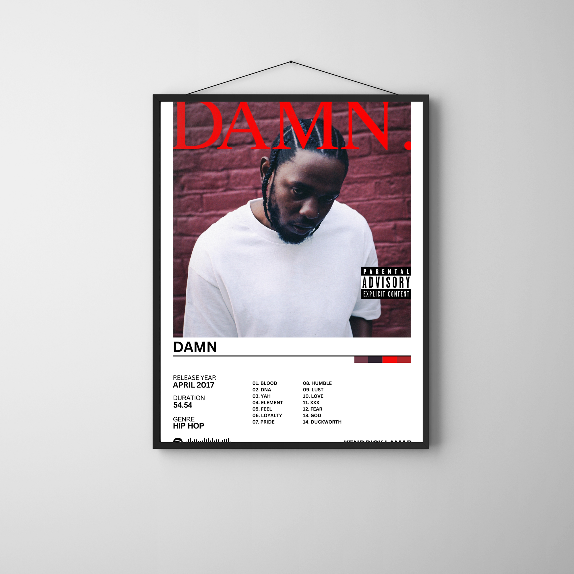 D.A.M.N - Kendrick Lamar | PosterStudio Album Collection