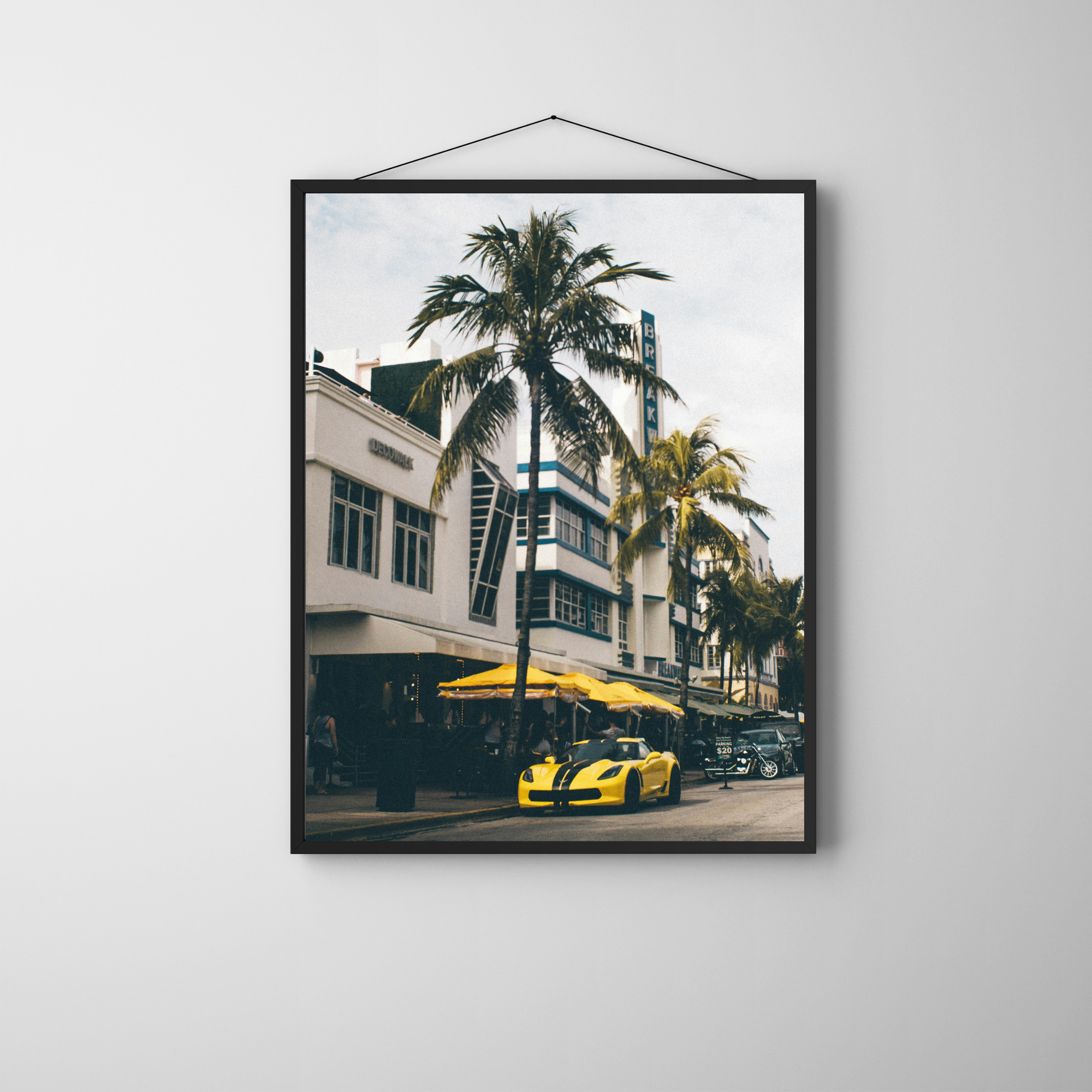 Palm Tree Corvette | PosterStudio Luxury Collection