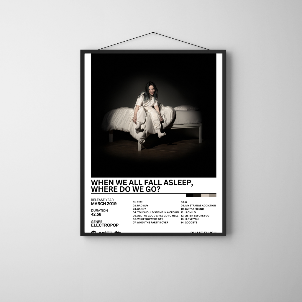 When We All Fall Asleep, Where Do We Go? - Billie Eilish | PosterStudio Album Collection