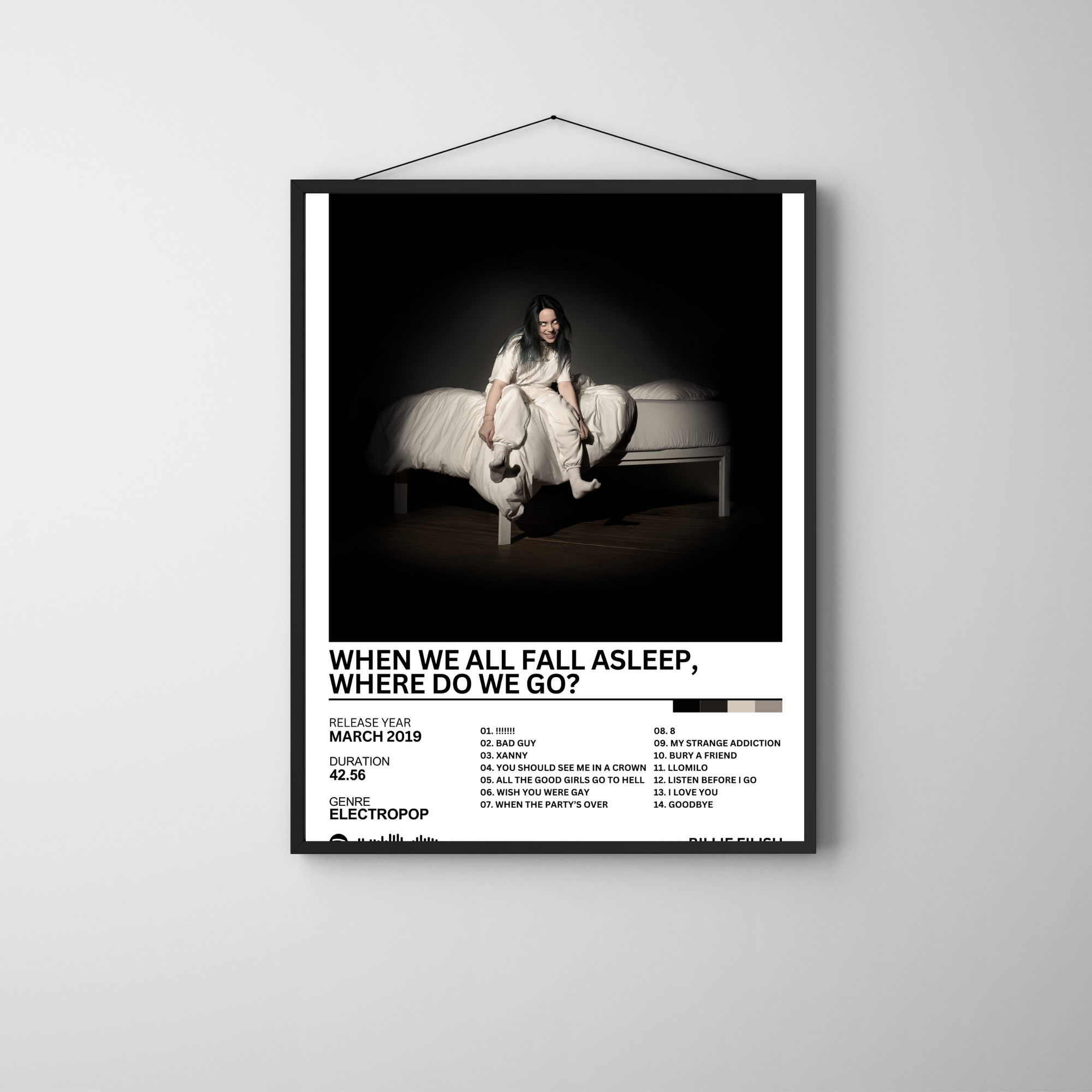 When We All Fall Asleep, Where Do We Go? - Billie Eilish | PosterStudio Album Collection