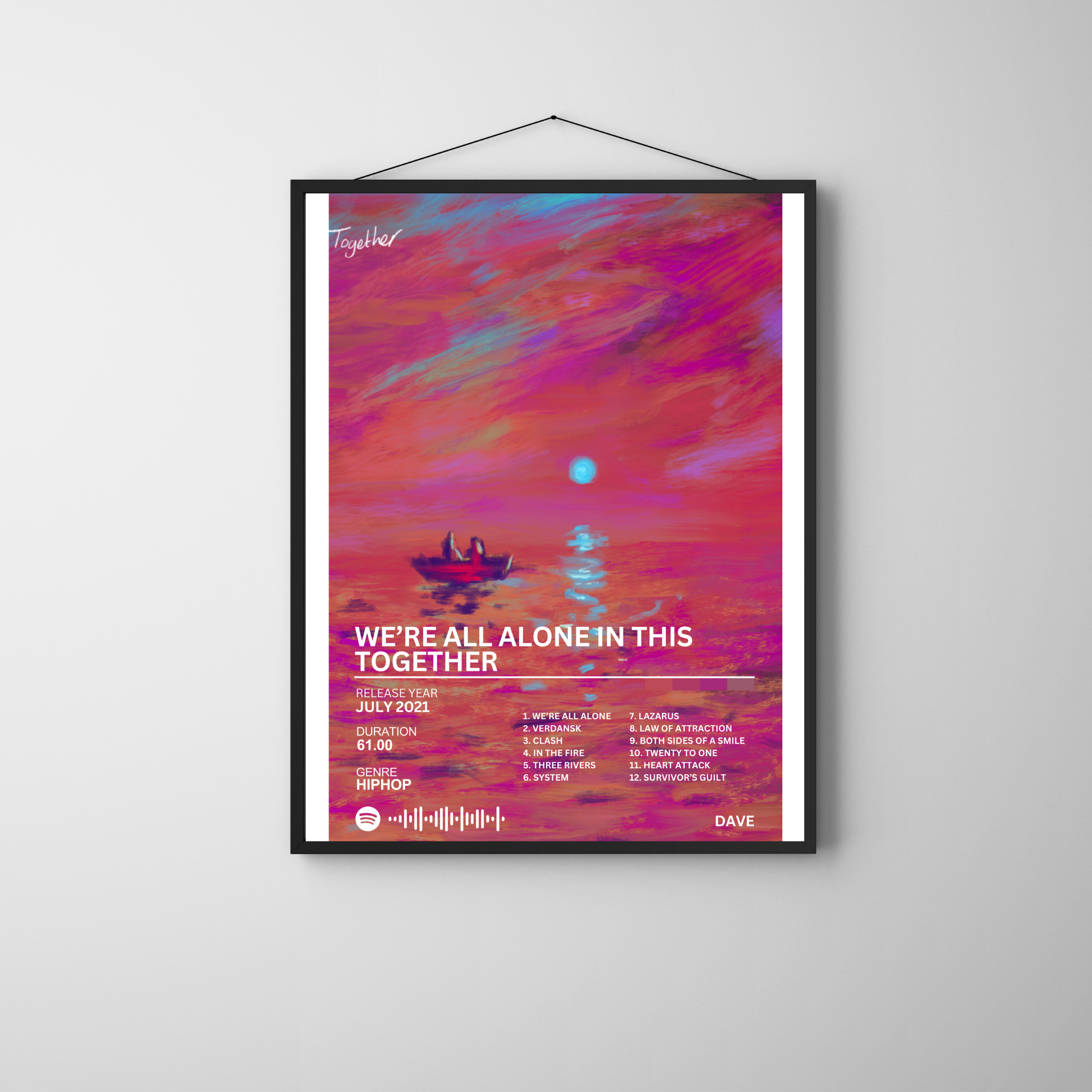 We're All Alone in this Together - Dave 2 | PosterStudio Album Collection