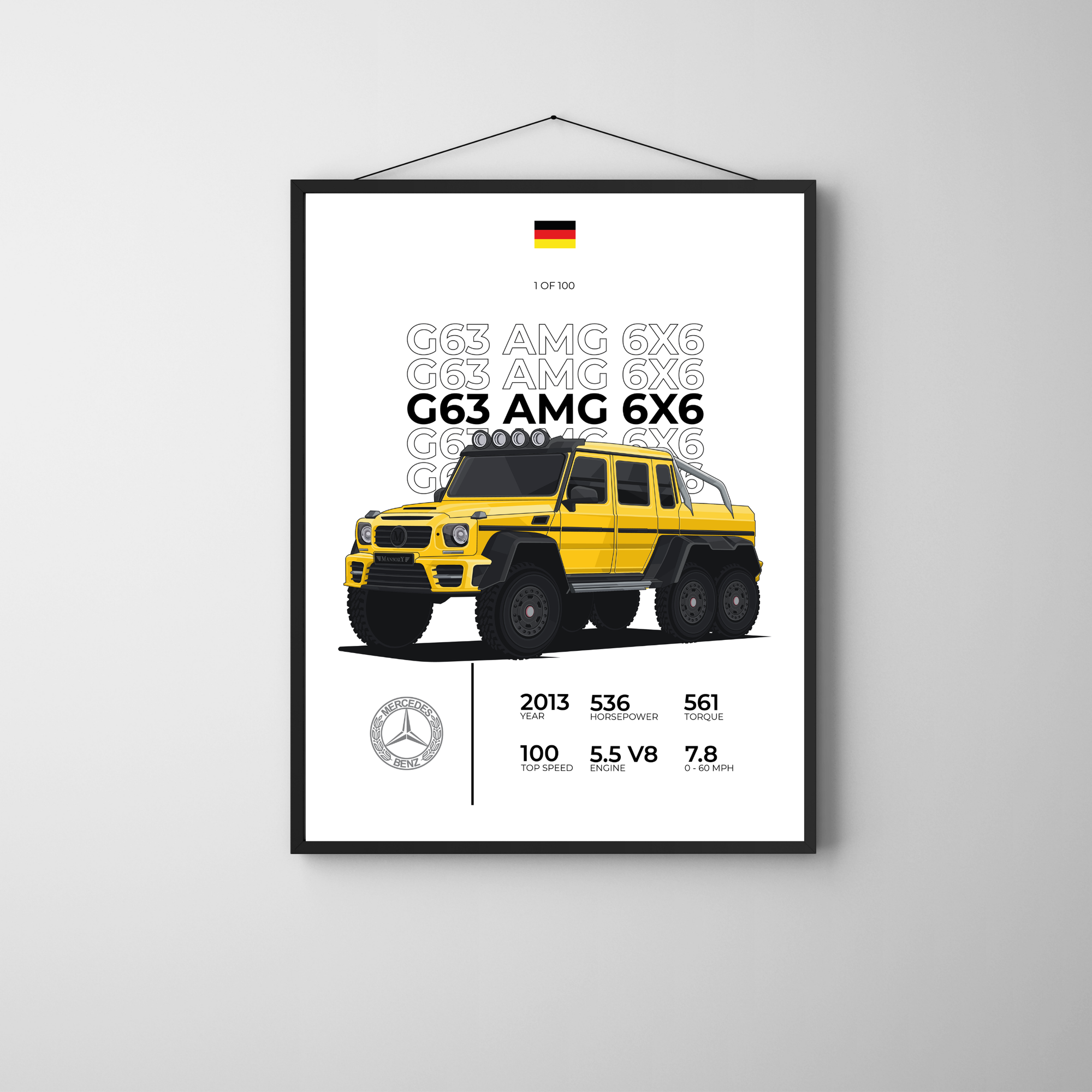 Mercedes AMG 6x6 Stat | PosterStudio Automotive Collection
