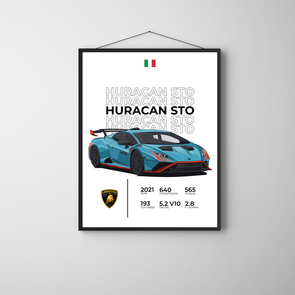 Lamborghini Huracan Stat | PosterStudio Automotive Collection