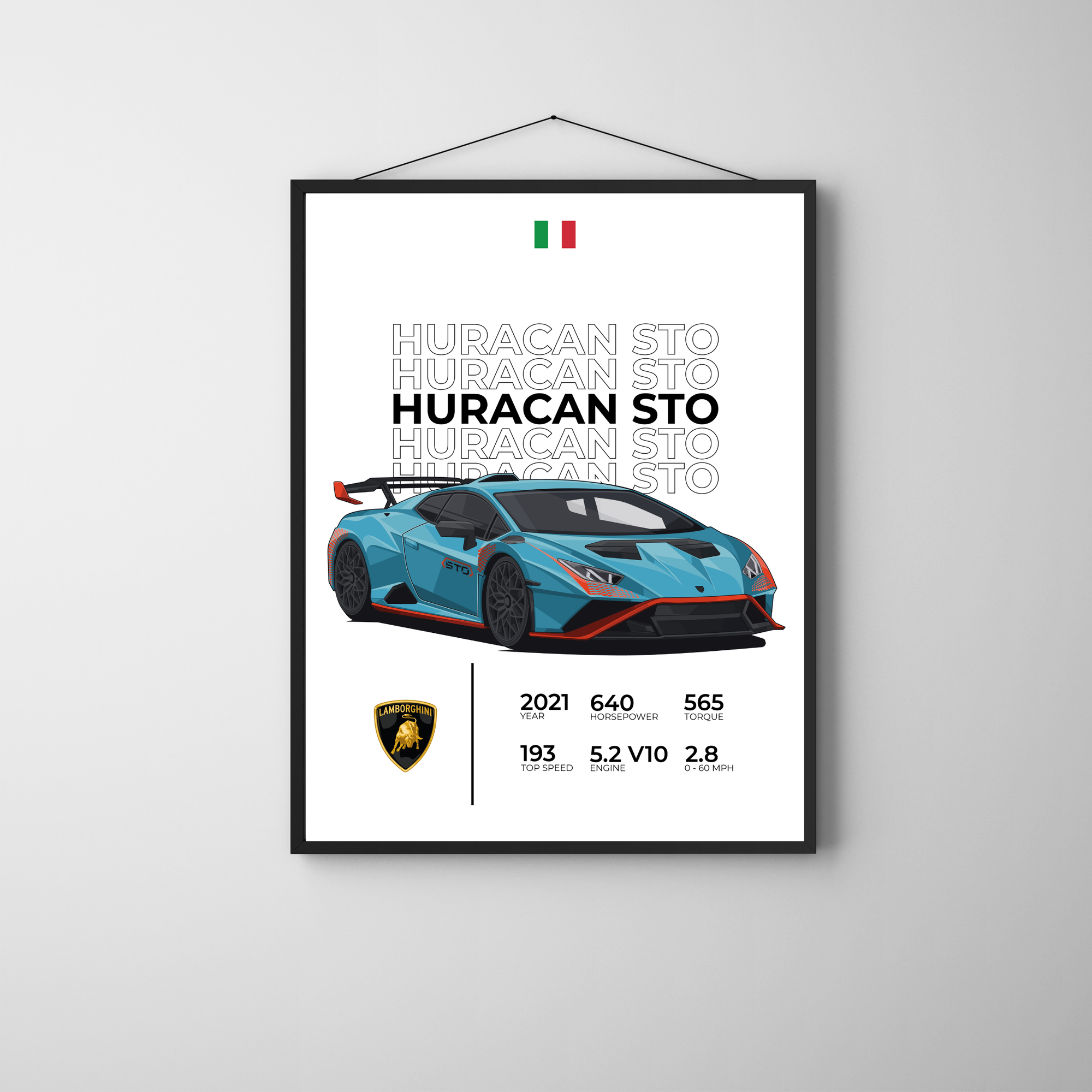 Lamborghini Huracan Stat | PosterStudio Automotive Collection