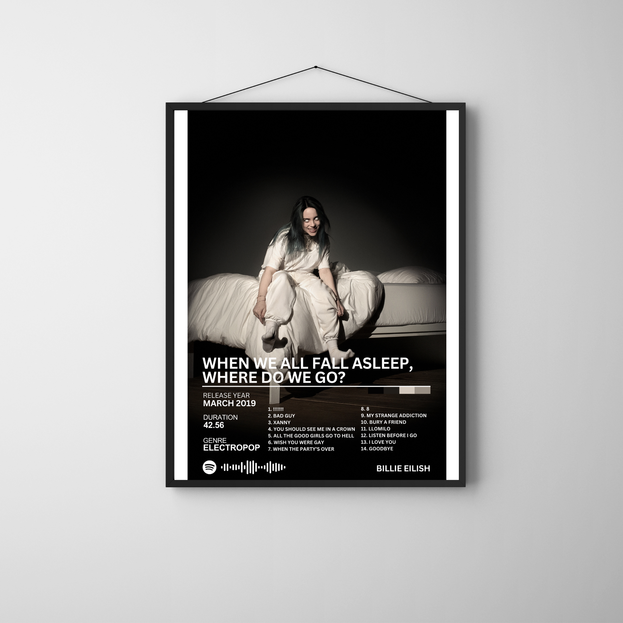 When We All Fall Asleep, Where Do We Go? - Billie Eilish 2 | PosterStudio Album Collection