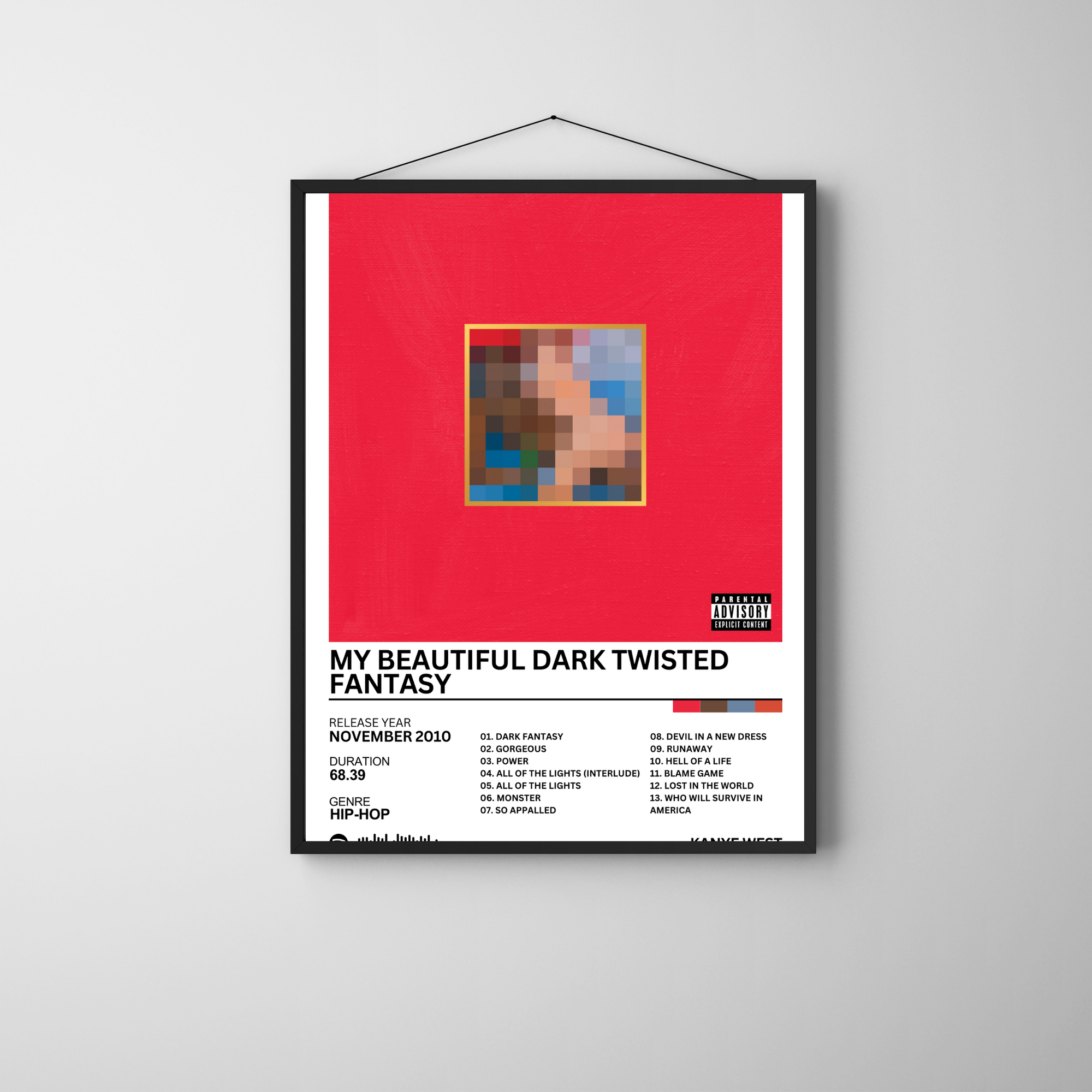 My Beautiful Dark Twisted Fantasy - Kanye West | PosterStudio Album Collection