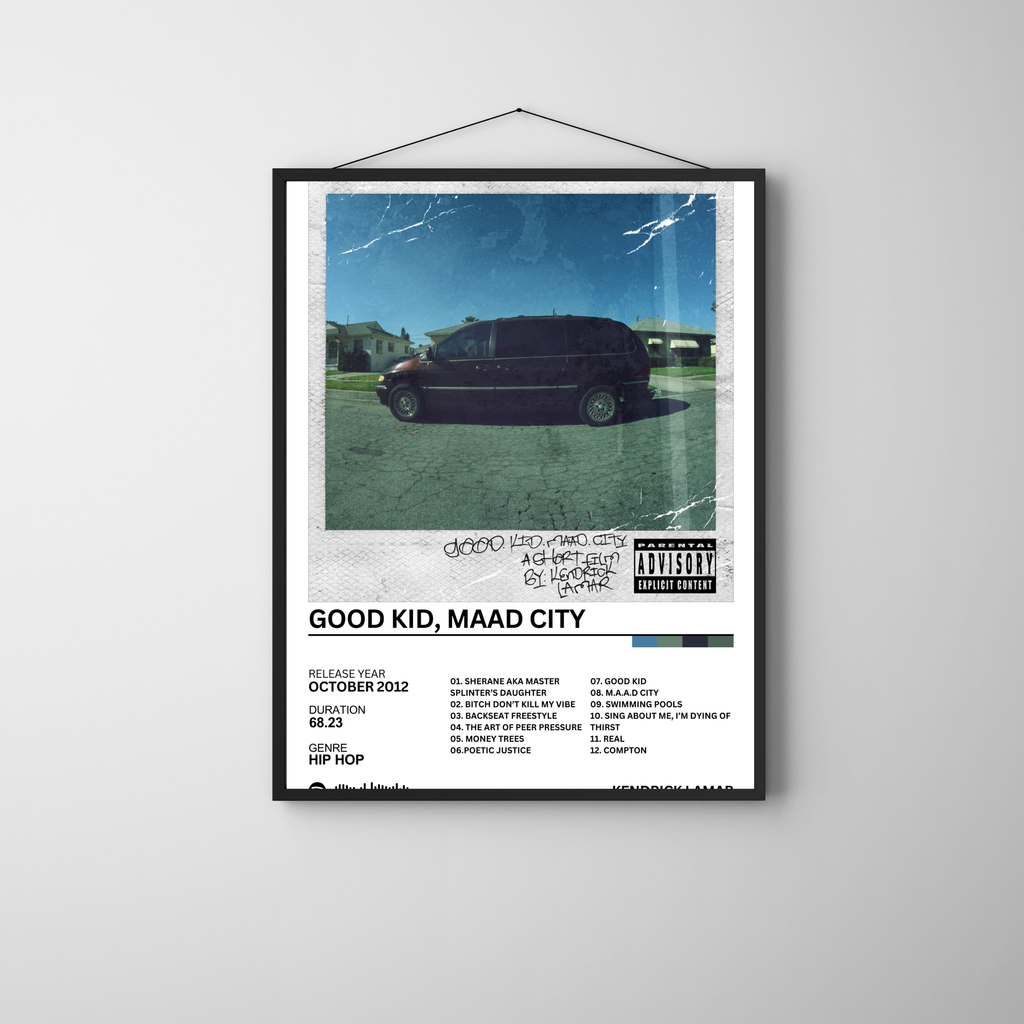 Good Kid, Maad City - Kendrick Lamar | PosterStudio Album Collection