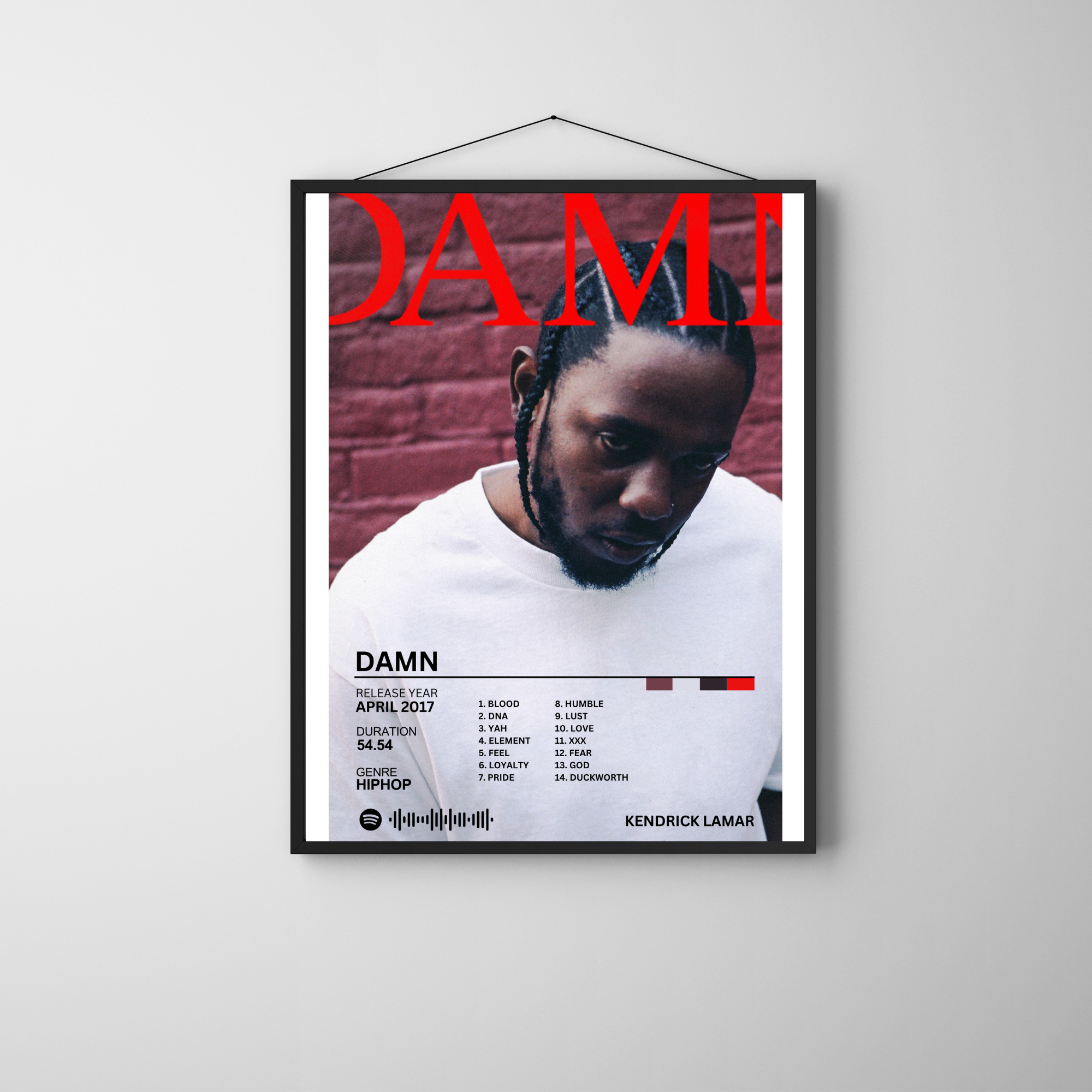 DAMN - Kendrick Lamar 2 | PosterStudio Album Collection