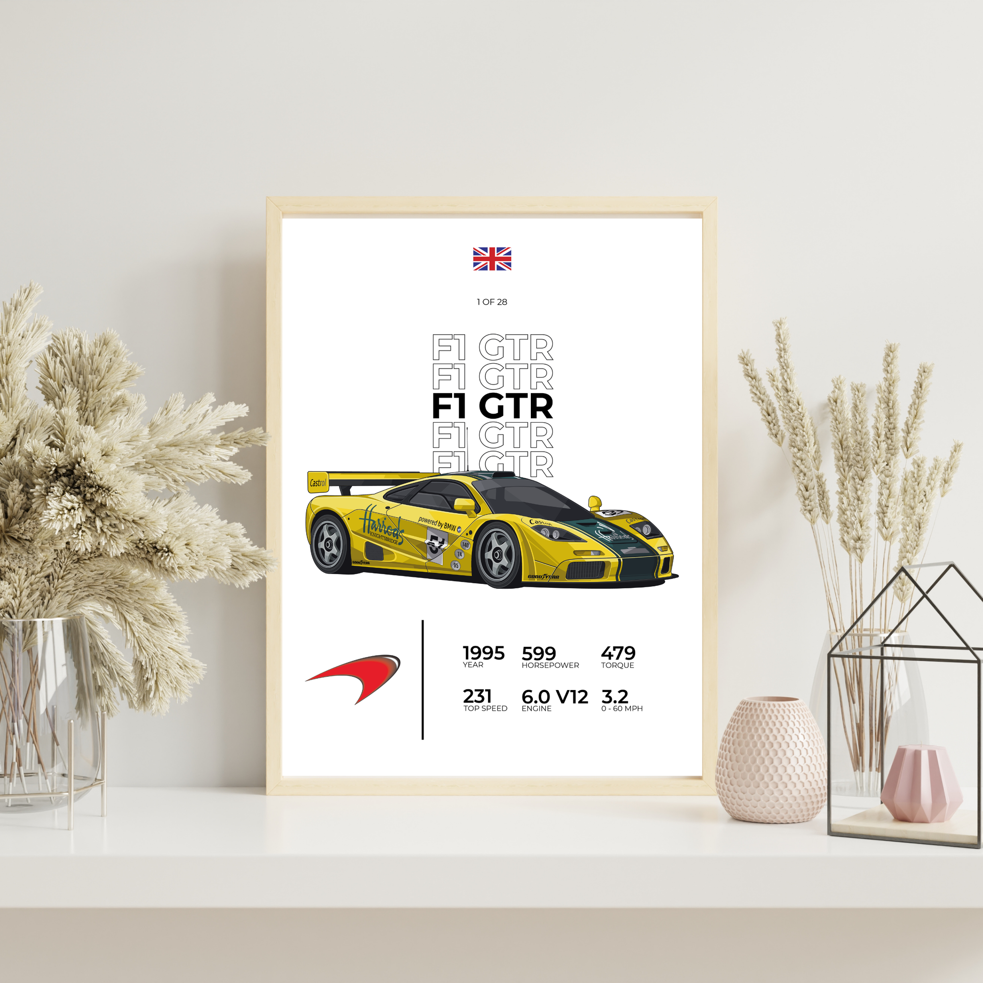 McLaren F1 GTR Stat | PosterStudio Automotive Collection