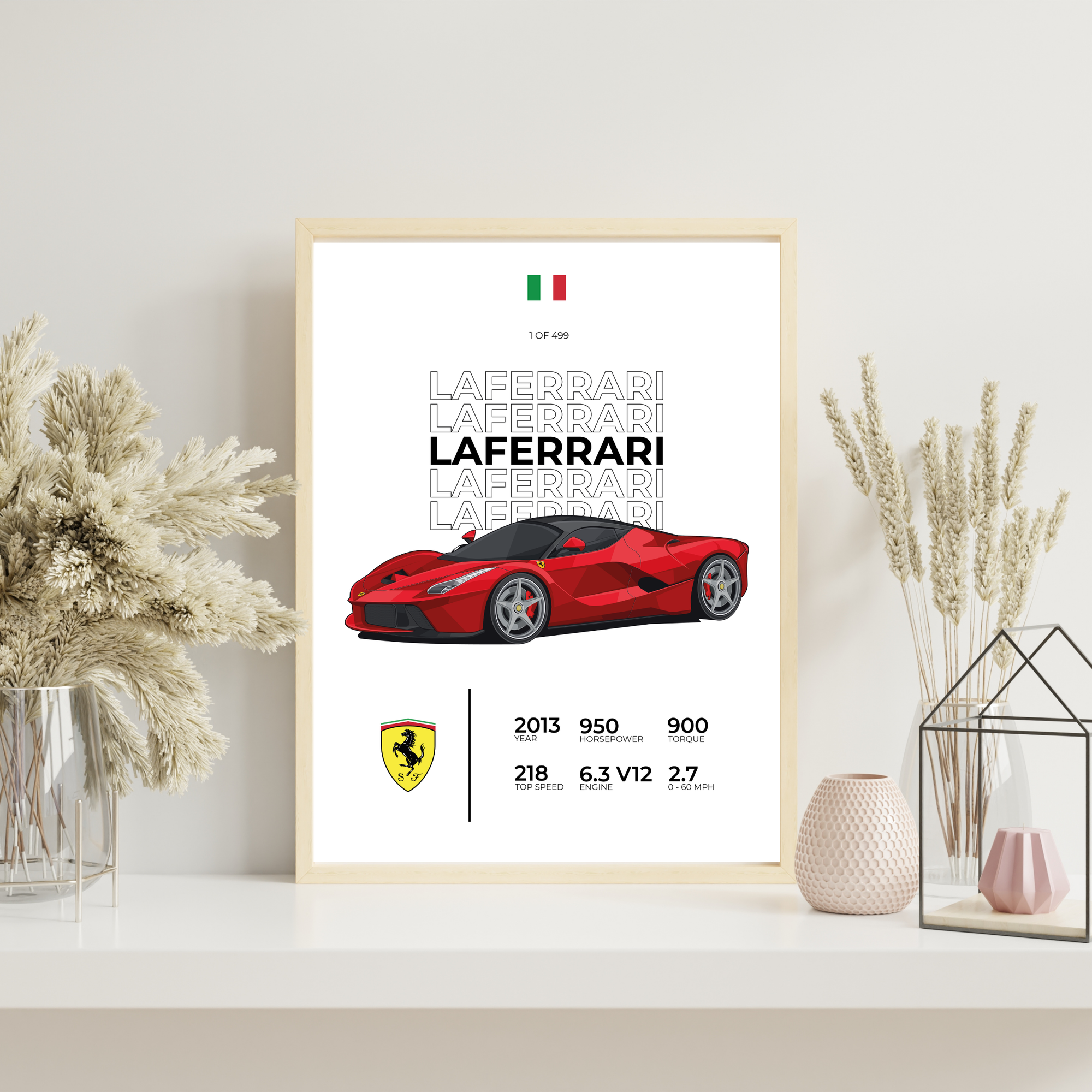 Ferrari LaFerrari Stat | PosterStudio Automotive Collection