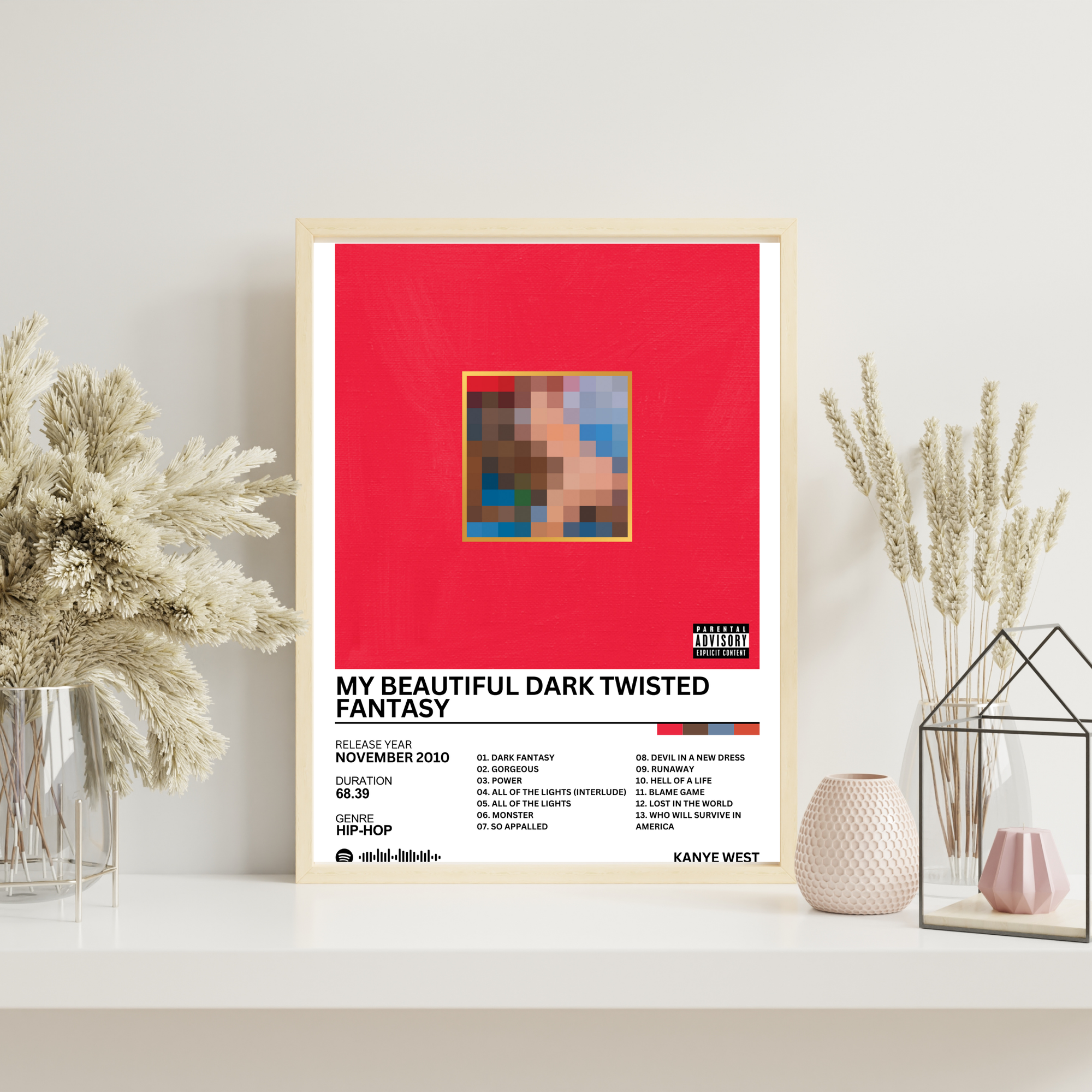 My Beautiful Dark Twisted Fantasy - Kanye West | PosterStudio Album Collection