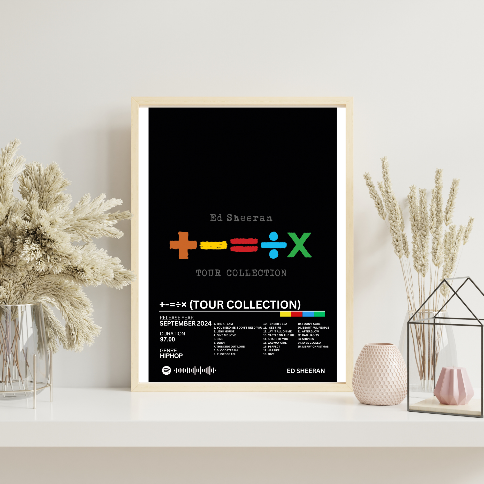 +-=÷× (Tour Collection) - Ed Sheeran 2 | PosterStudio Album Collection