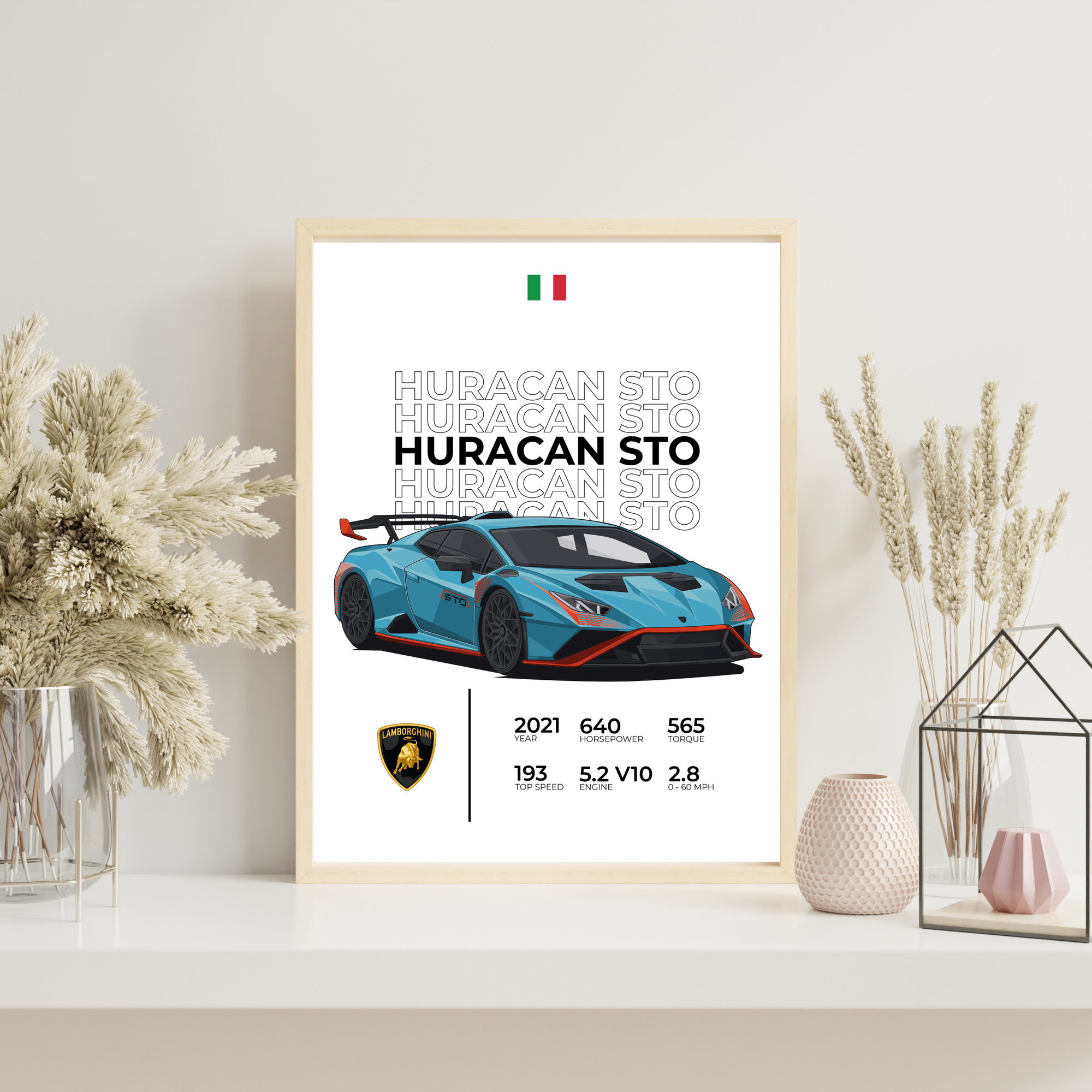 Lamborghini Huracan Stat | PosterStudio Automotive Collection