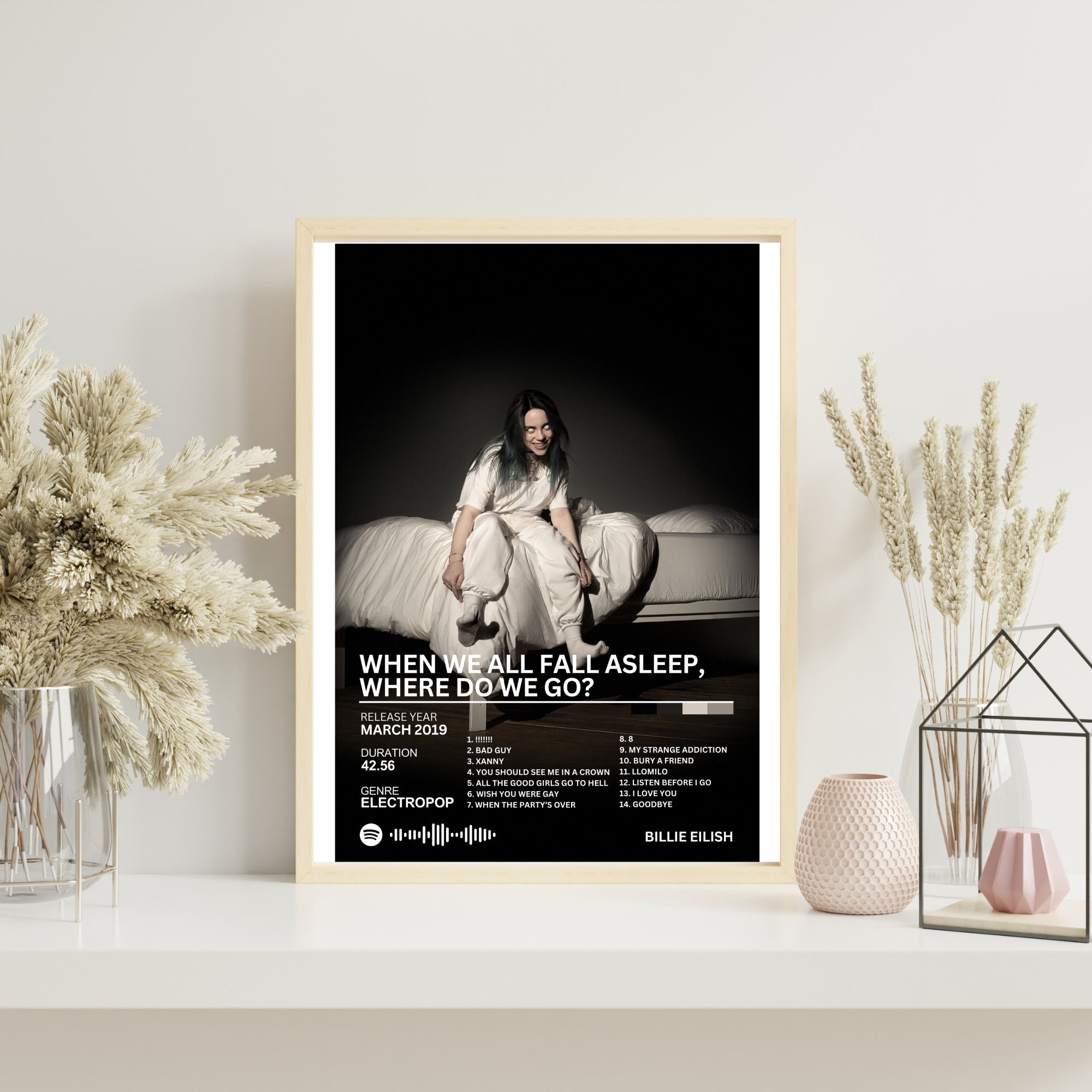 When We All Fall Asleep, Where Do We Go? - Billie Eilish 2 | PosterStudio Album Collection