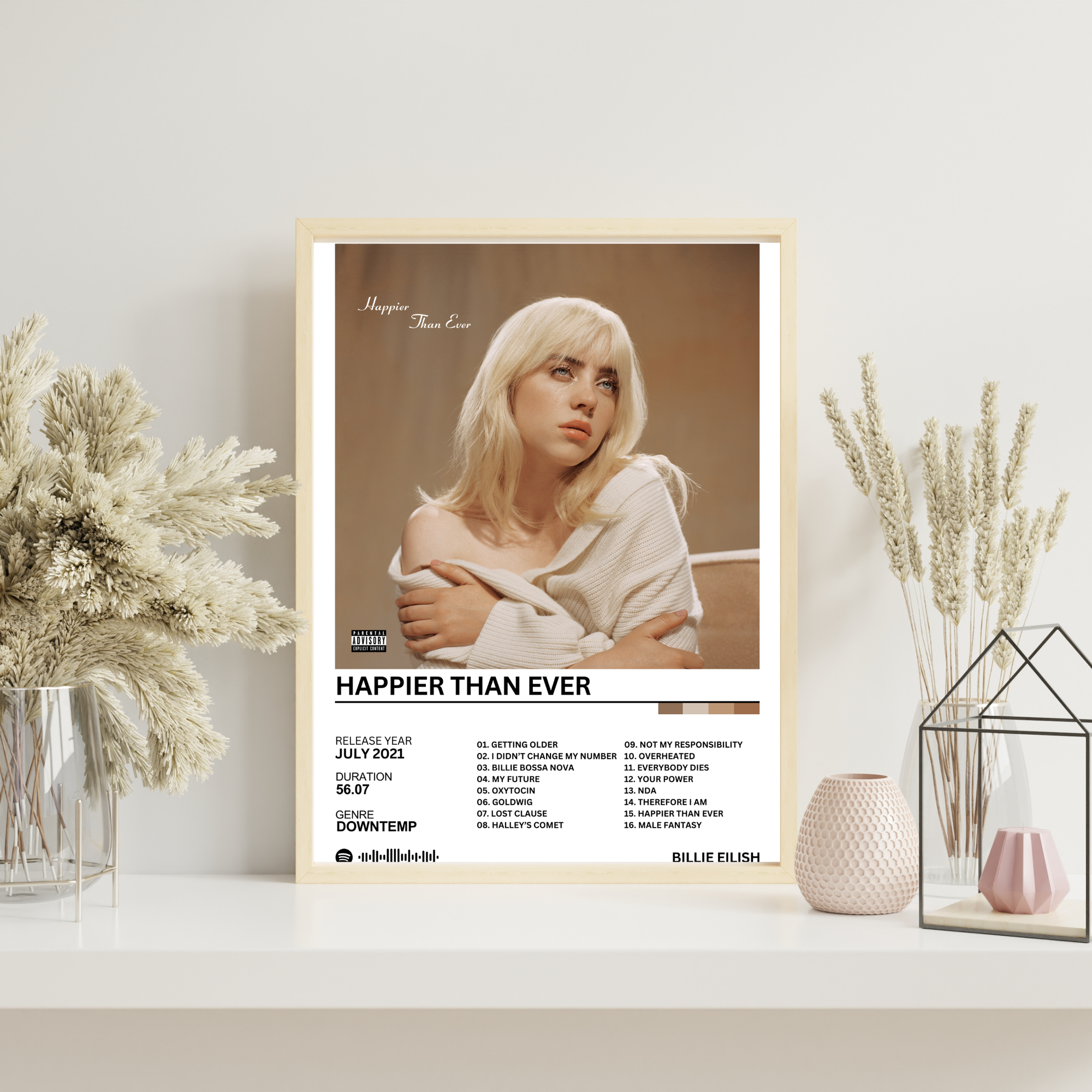 Happier Than Ever - Billie Eilish | PosterStudio Album Collection