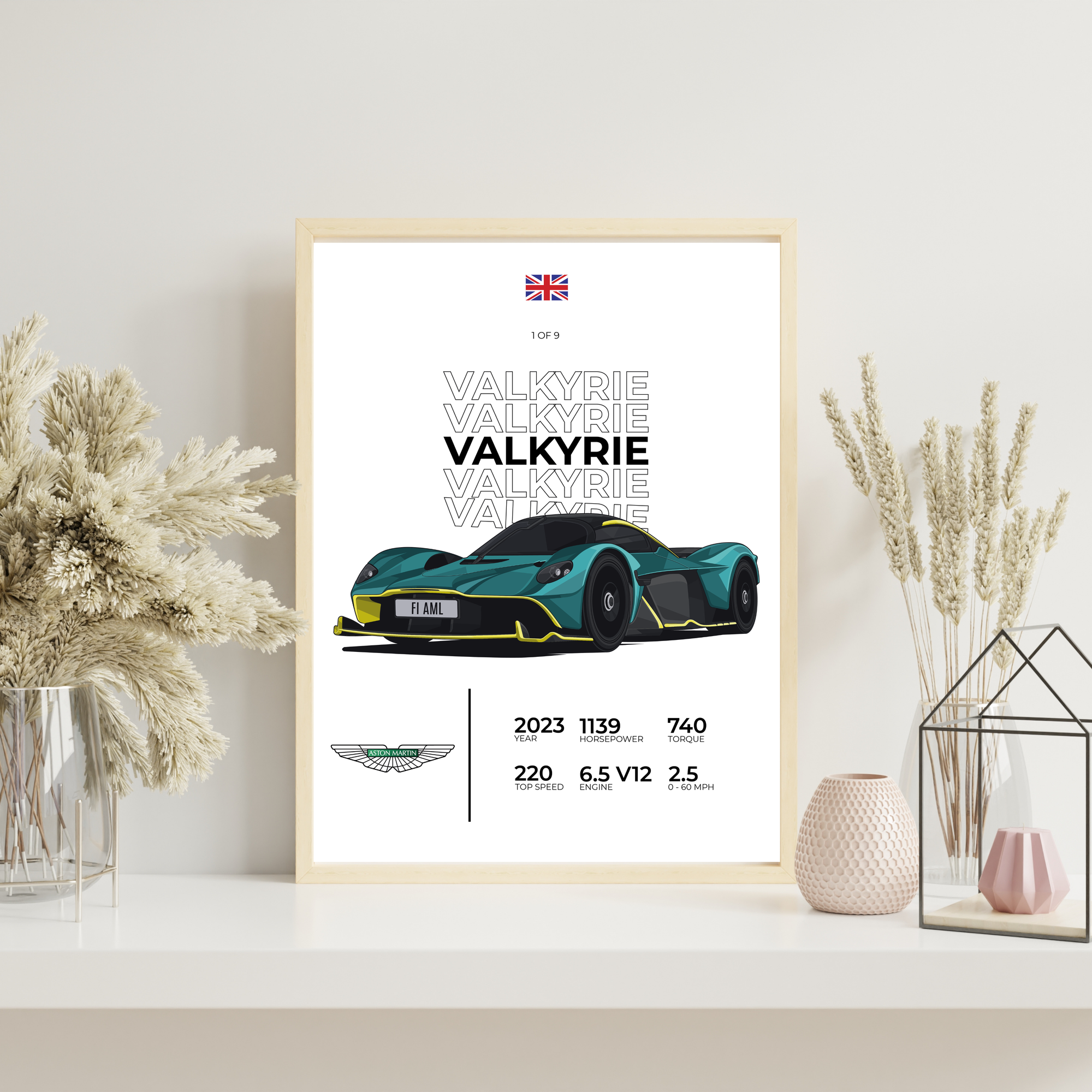 Aston Martin Valkyrie Stat | PosterStudio Automotive Collection