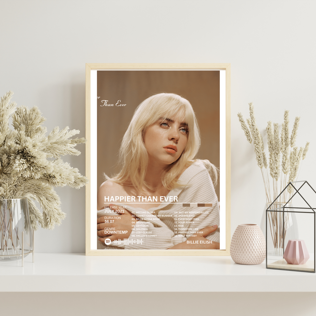 Happier Than Ever - Billie Eilish 2 | PosterStudio Album Collection