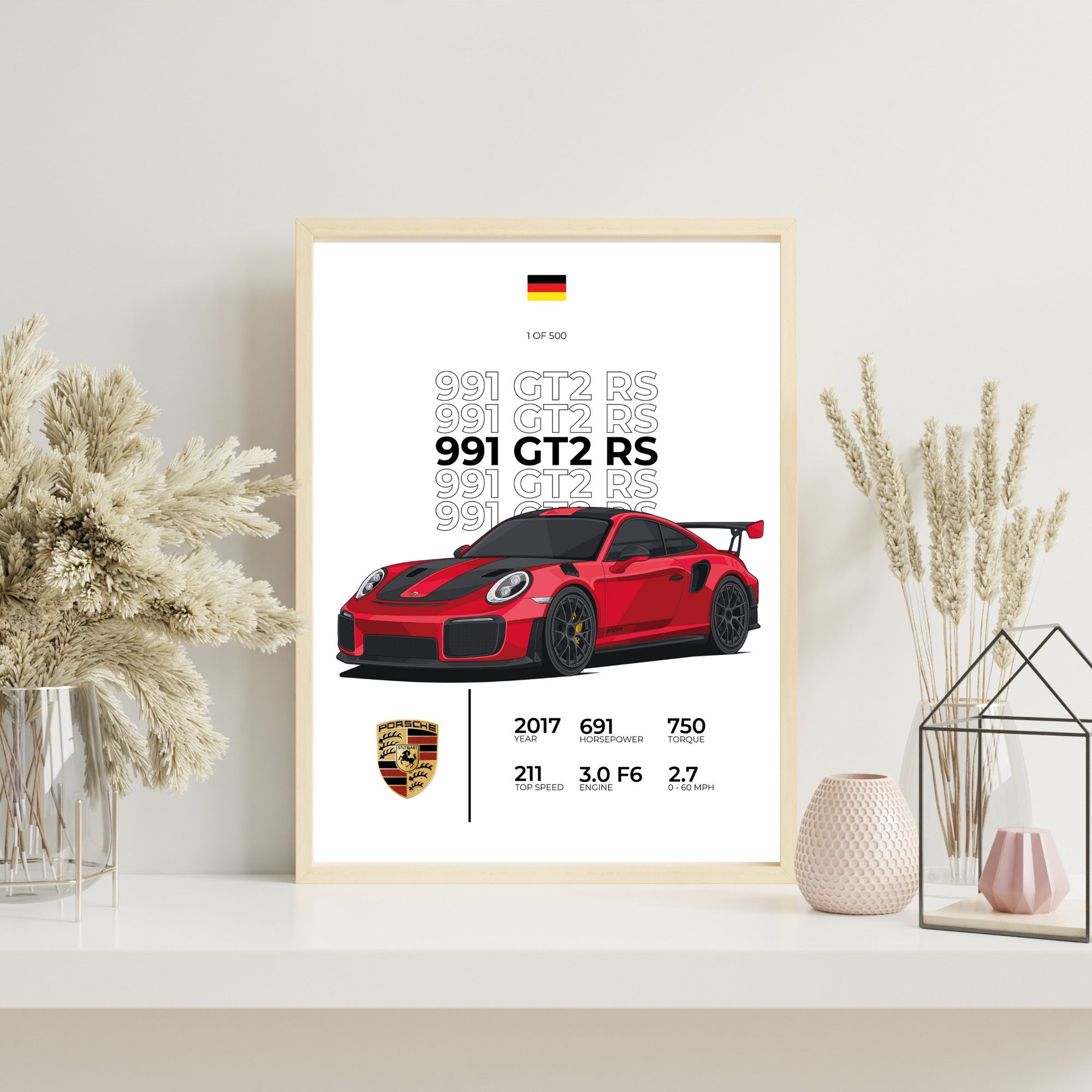 Porsche GT2RS Stat | PosterStudio Automotive Collection