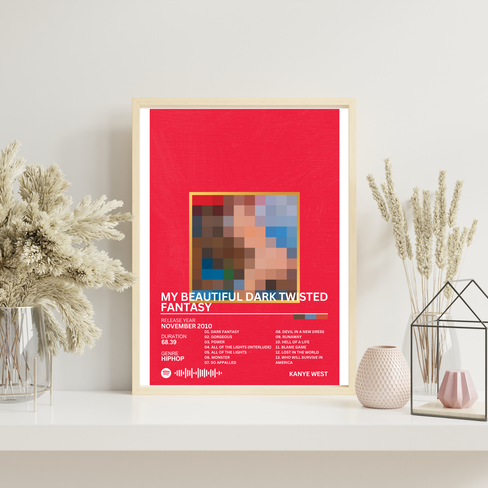 My Beautiful Dark Twisted Fantasy - Kanye West 2 | PosterStudio Album Collection