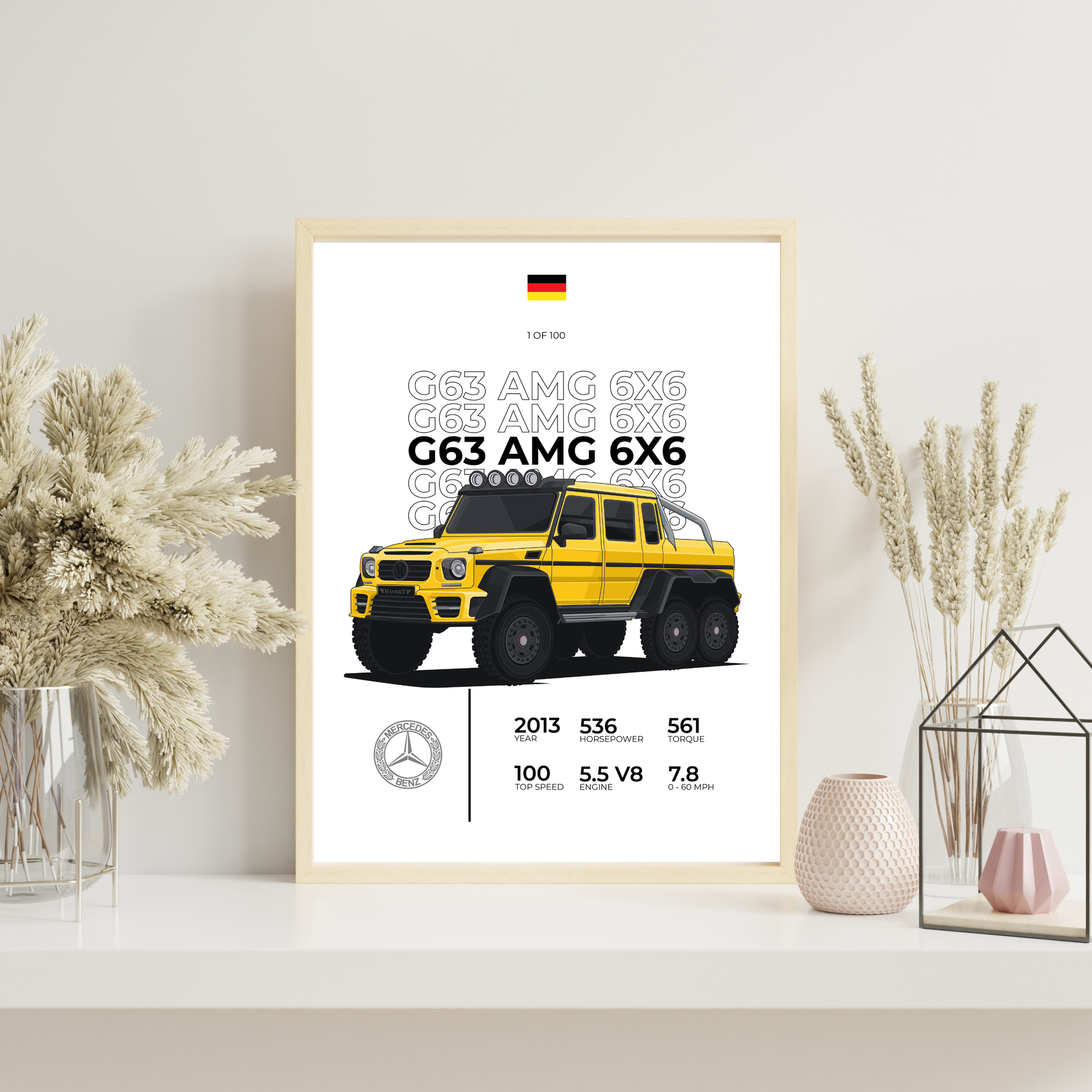 Mercedes AMG 6x6 Stat | PosterStudio Automotive Collection
