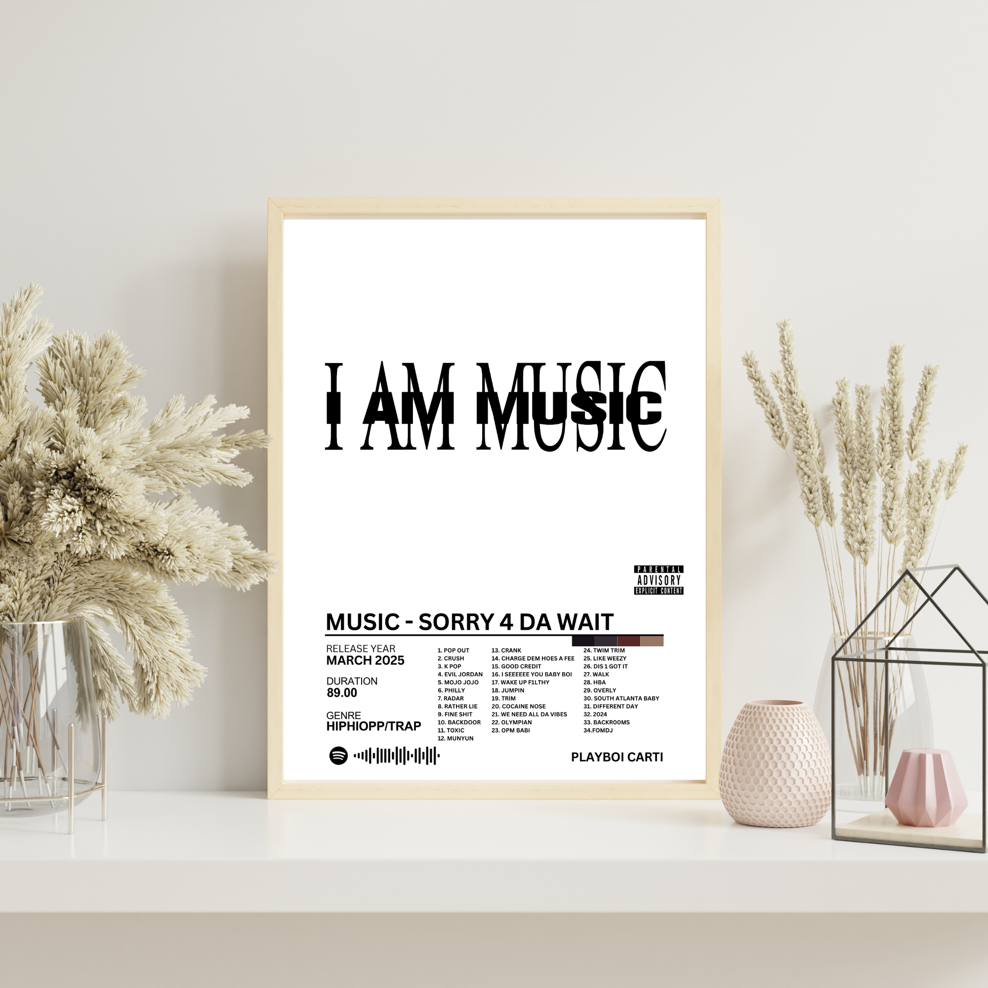 Music Sorry 4 Da Wait - Playboi Carti 2 | PosterStudio Album Collection