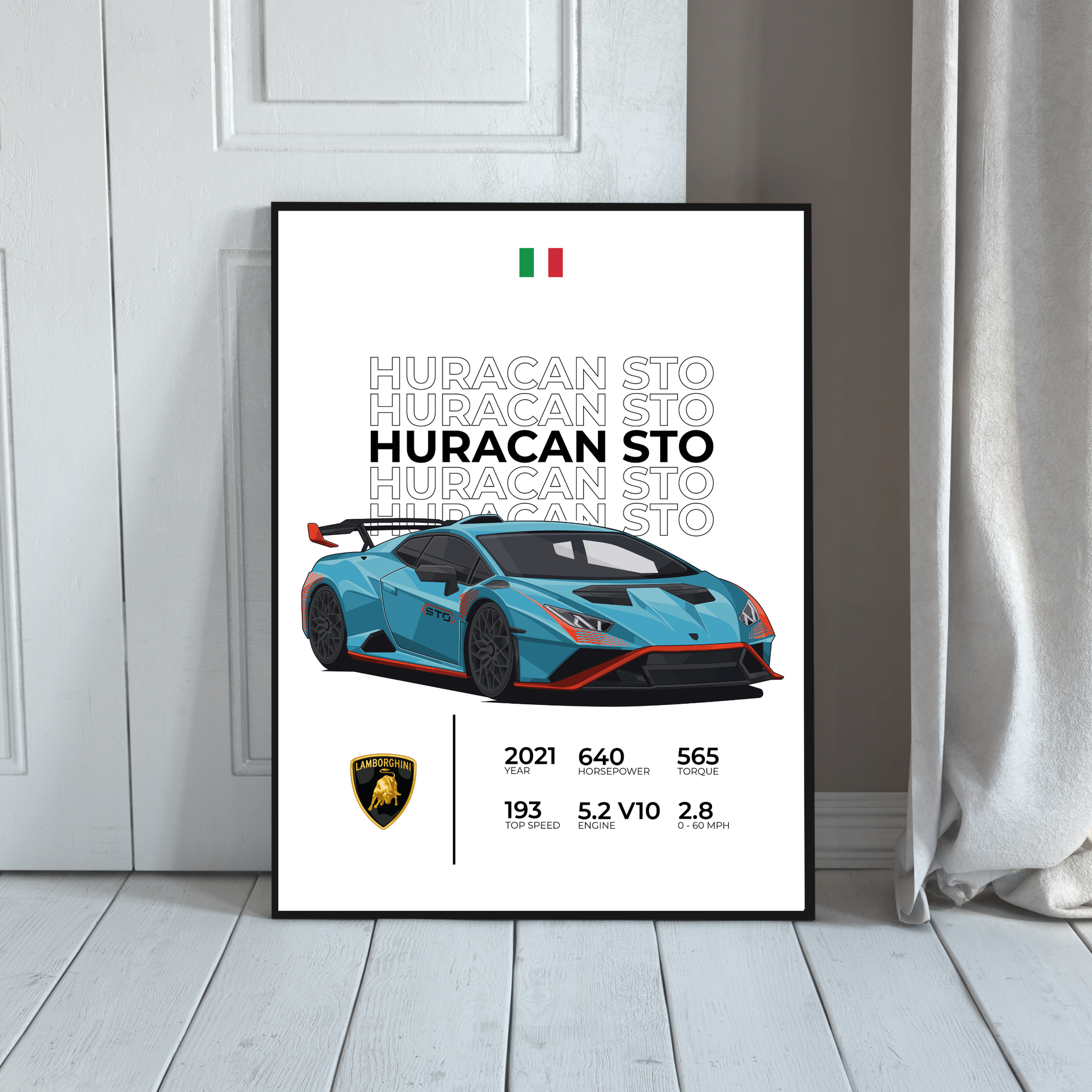 Lamborghini Huracan Stat | PosterStudio Automotive Collection
