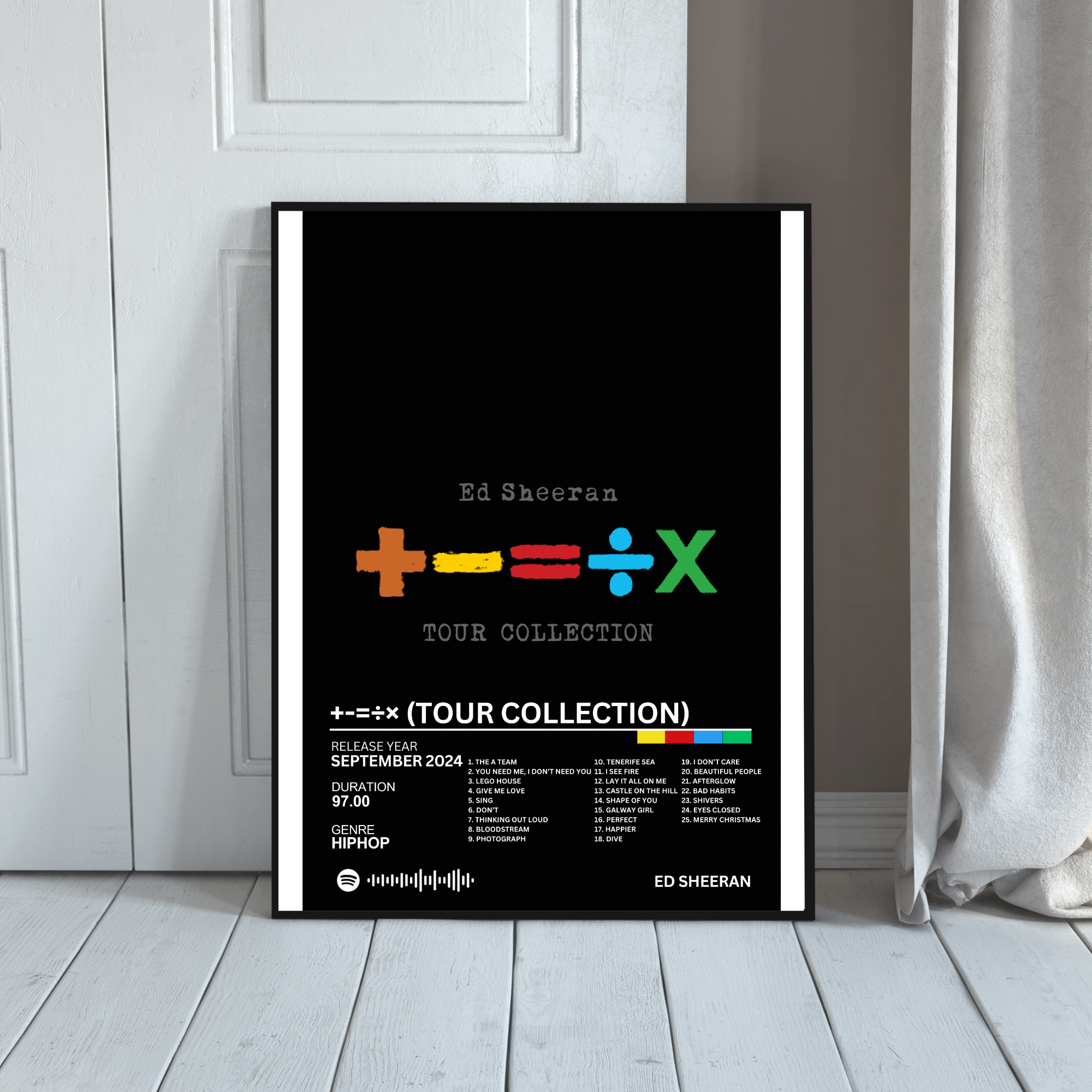 +-=÷× (Tour Collection) - Ed Sheeran 2 | PosterStudio Album Collection