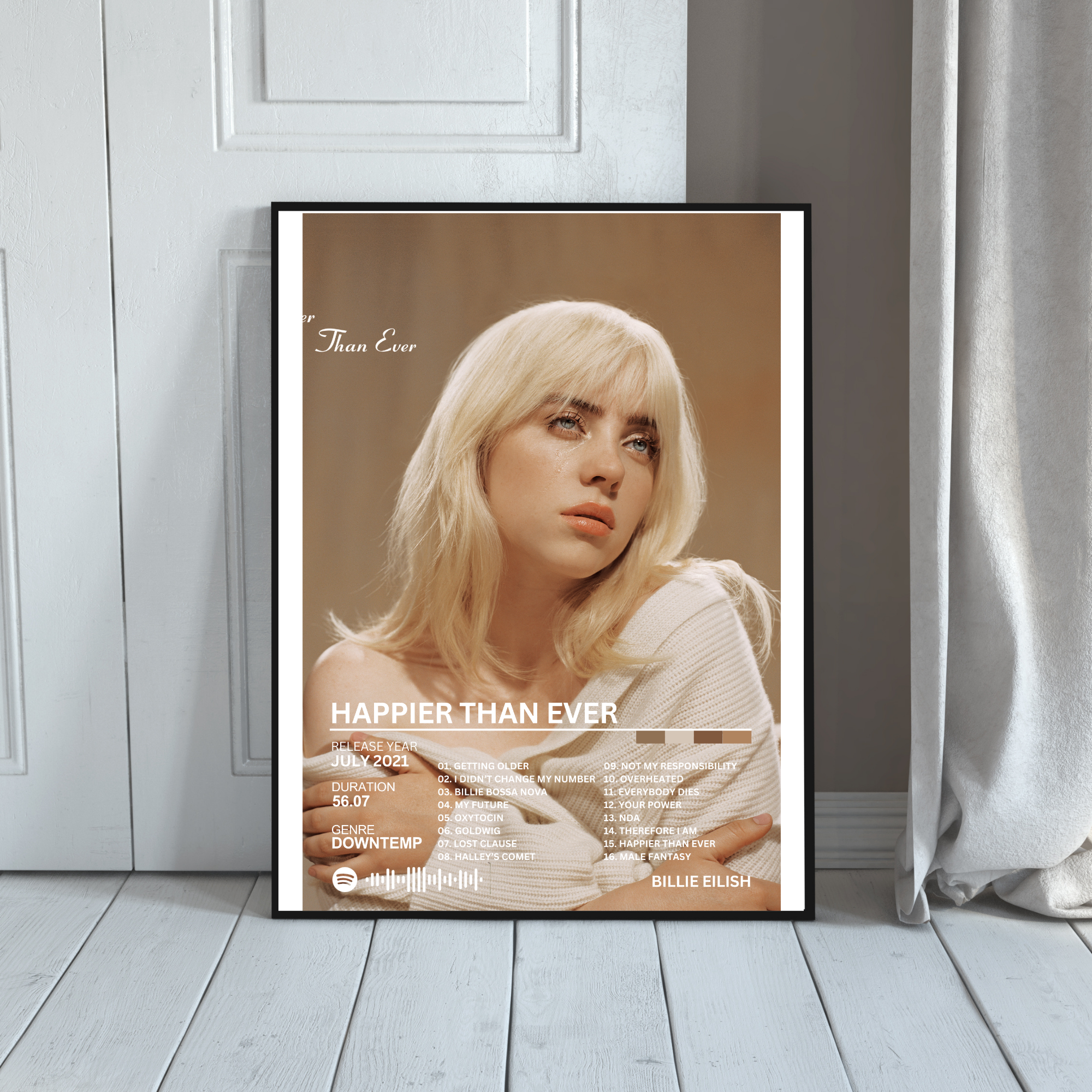 Happier Than Ever - Billie Eilish 2 | PosterStudio Album Collection