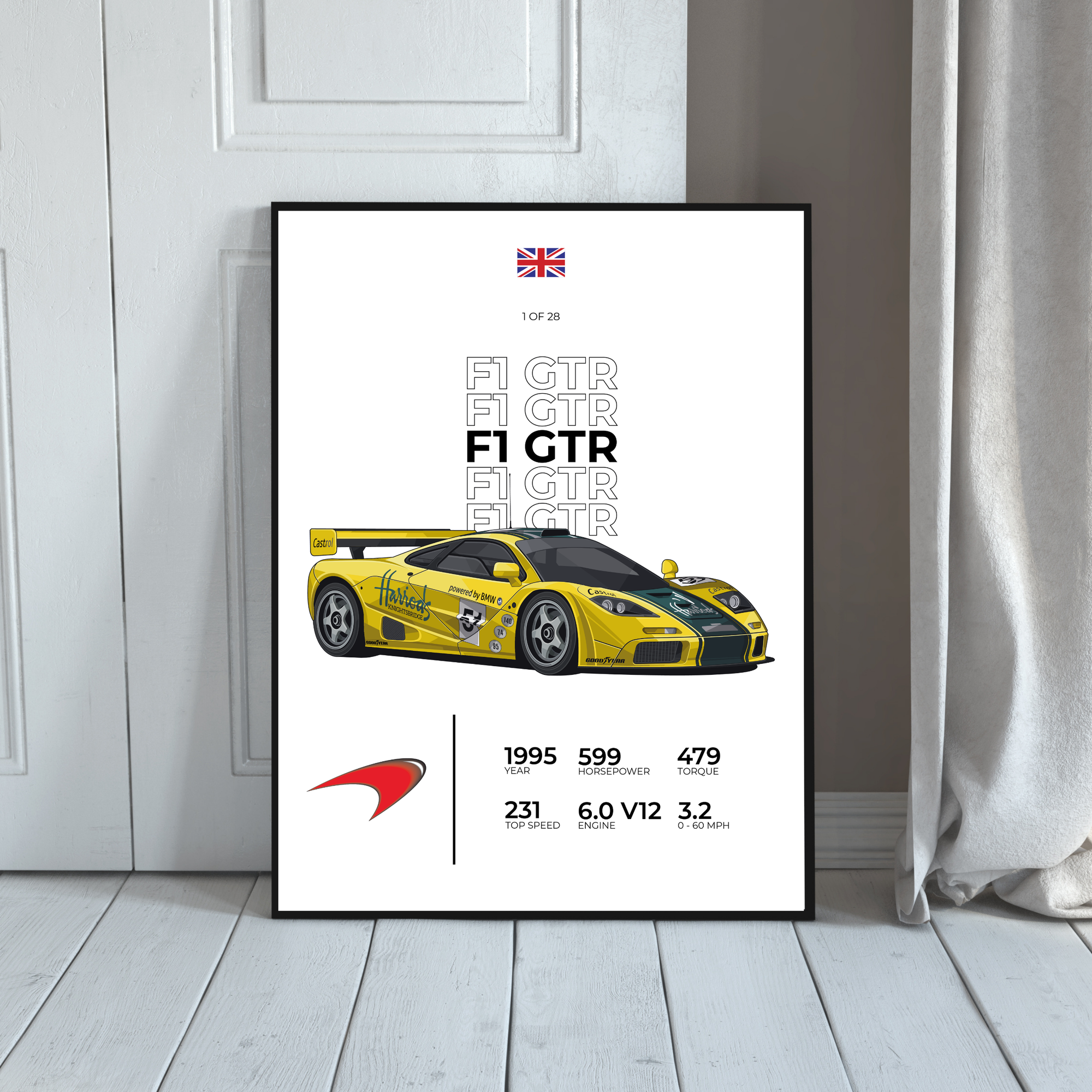 McLaren F1 GTR Stat | PosterStudio Automotive Collection