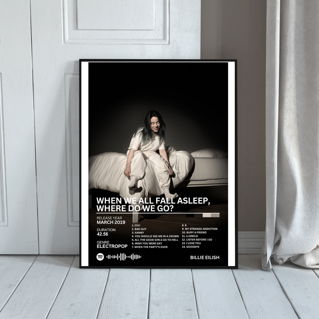 When We All Fall Asleep, Where Do We Go? - Billie Eilish 2 | PosterStudio Album Collection