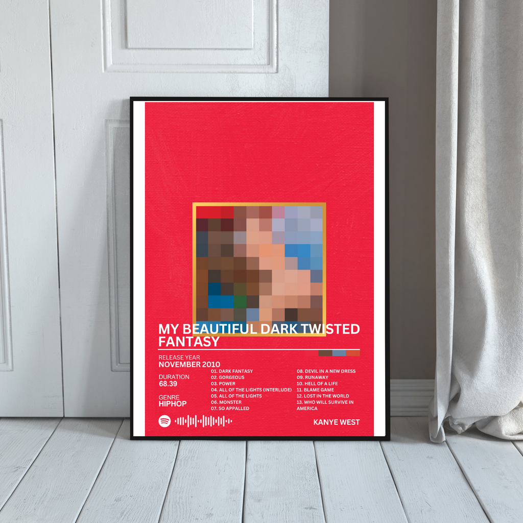 My Beautiful Dark Twisted Fantasy - Kanye West 2 | PosterStudio Album Collection