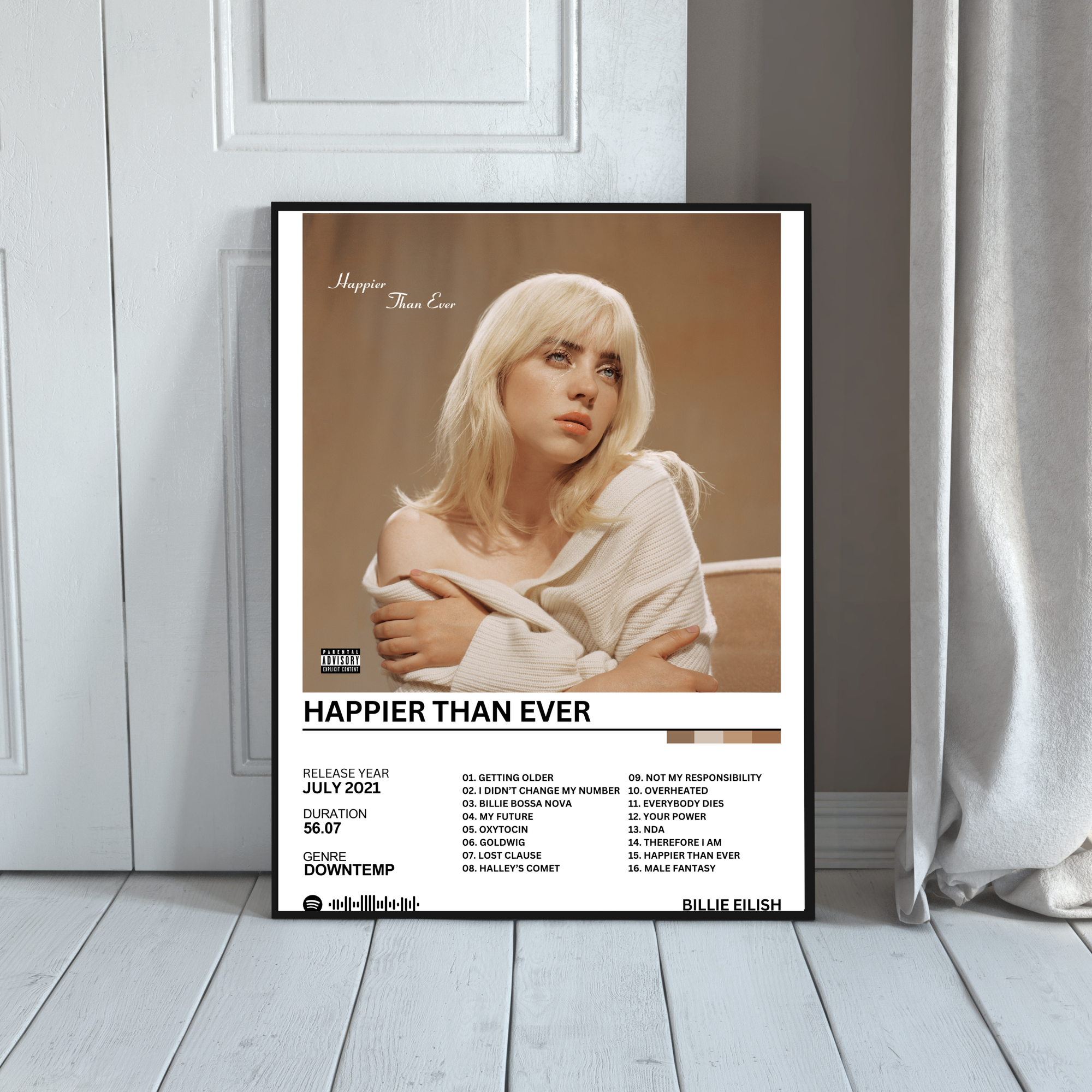 Happier Than Ever - Billie Eilish | PosterStudio Album Collection