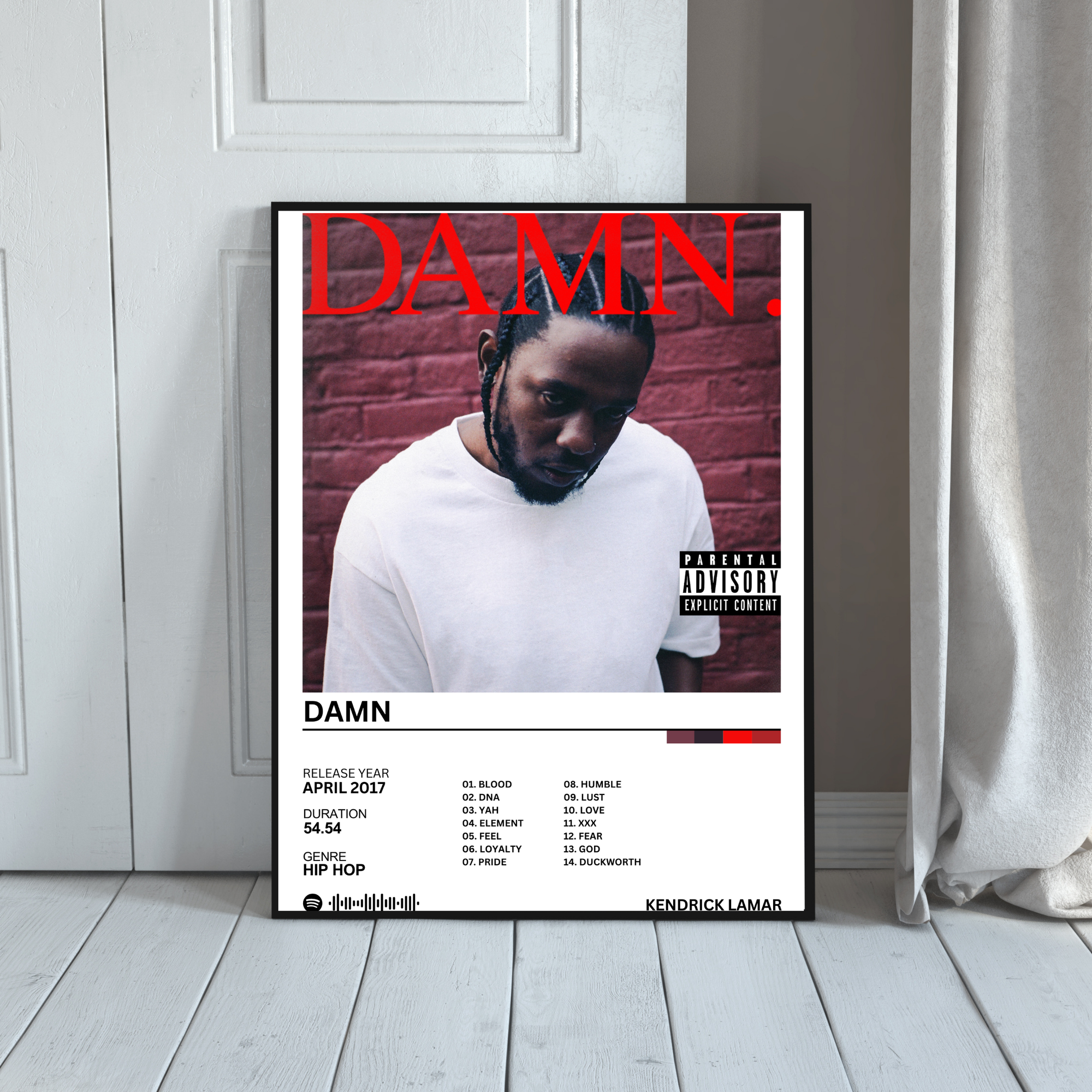 D.A.M.N - Kendrick Lamar | PosterStudio Album Collection