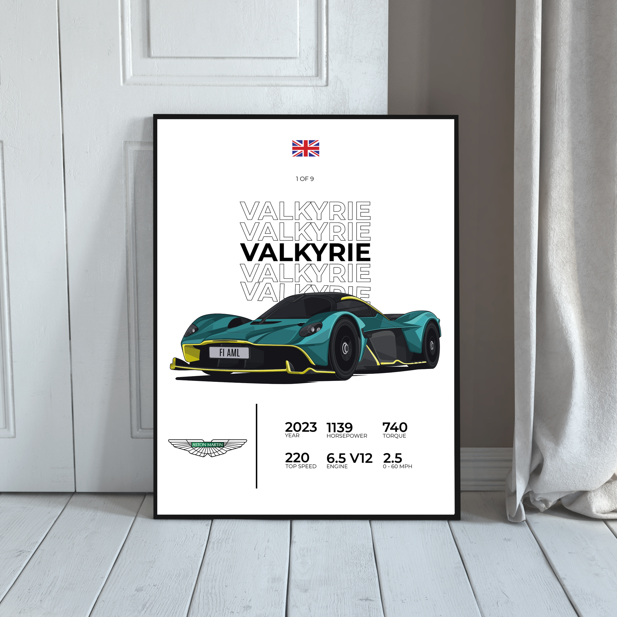 Aston Martin Valkyrie Stat | PosterStudio Automotive Collection