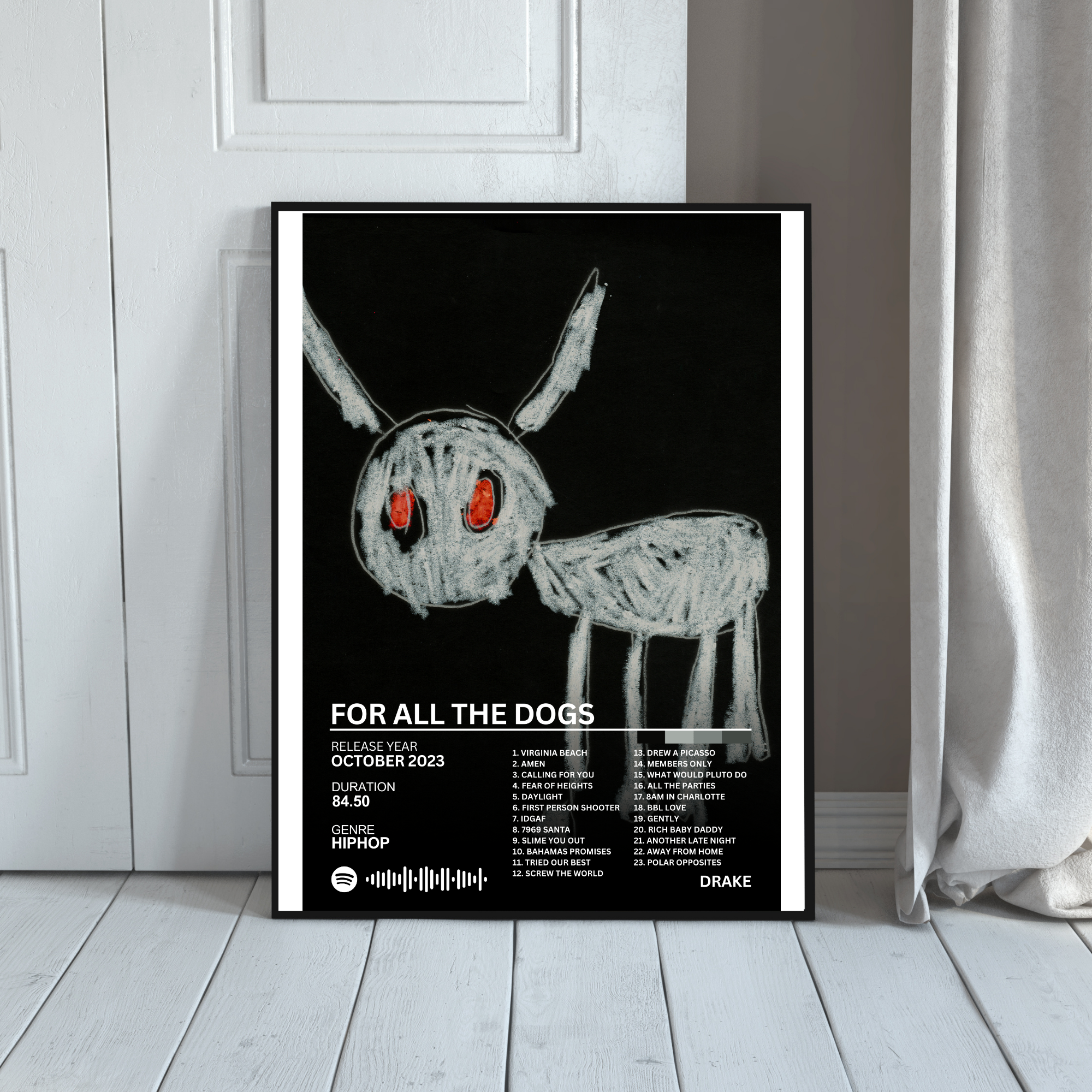 For All the Dogs - Drake 2 | PosterStudio Album Collection