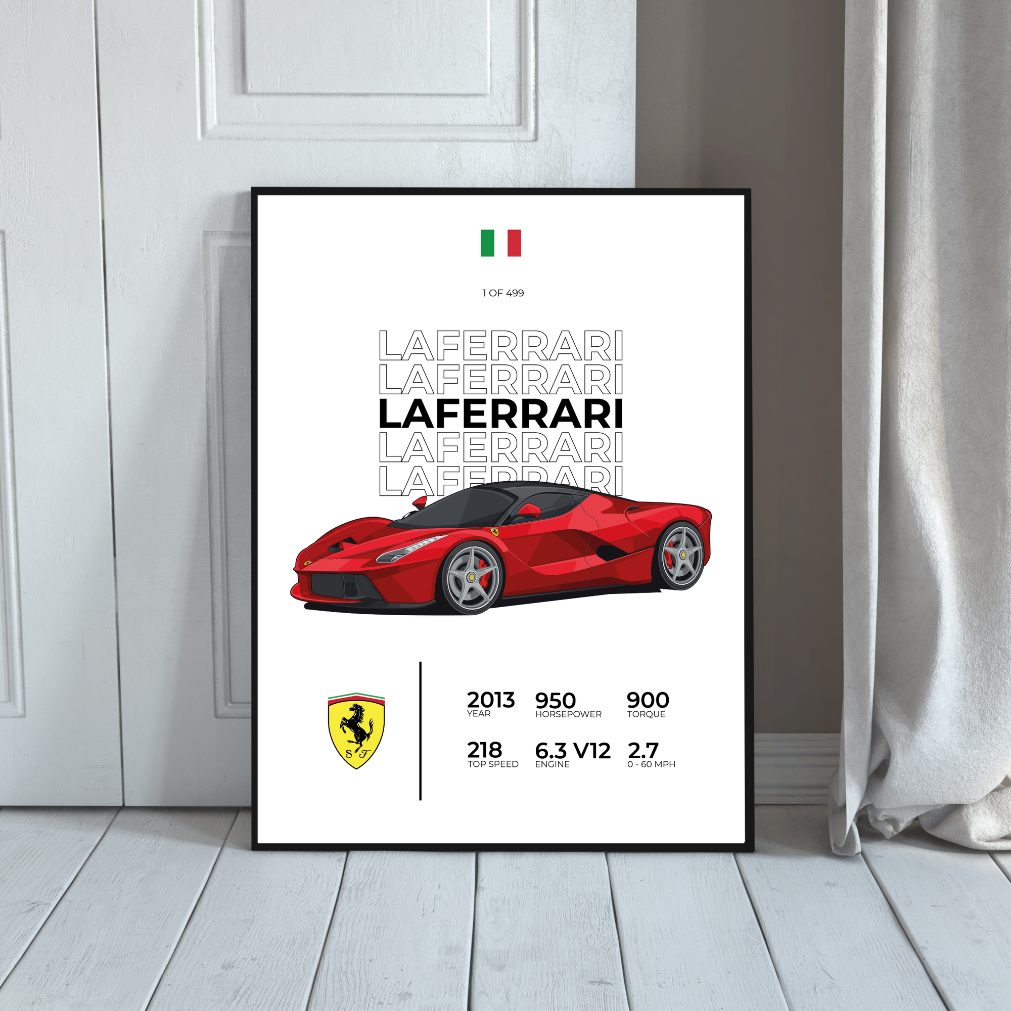 Ferrari LaFerrari Stat | PosterStudio Automotive Collection